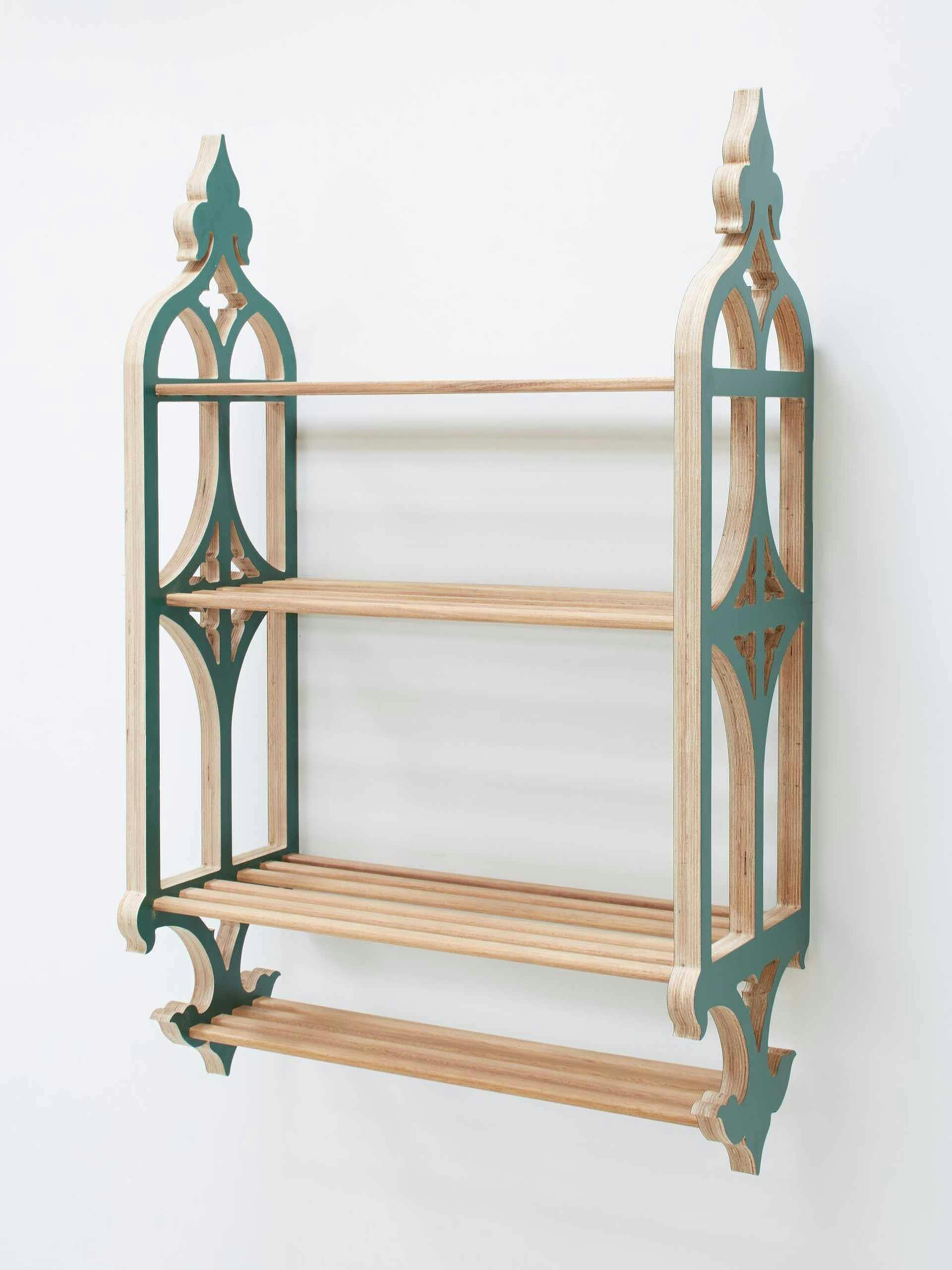 Gothic book shelf with formica