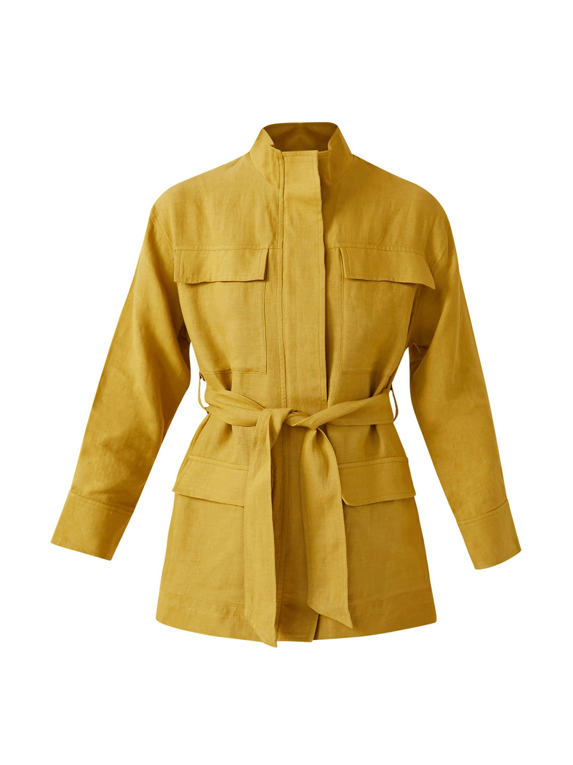 India yellow linen jacket