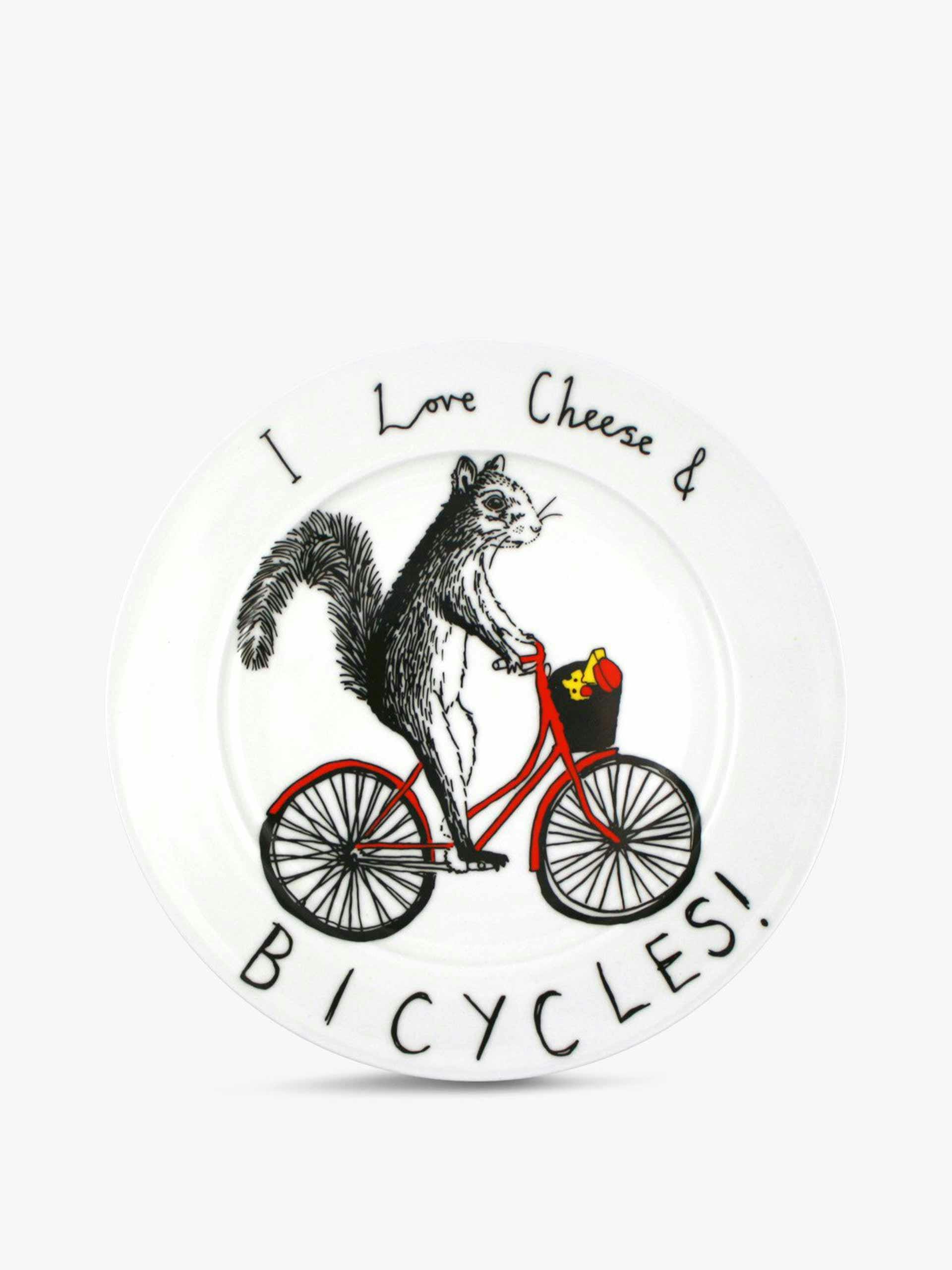I Love Cheese & Bicycles' plate