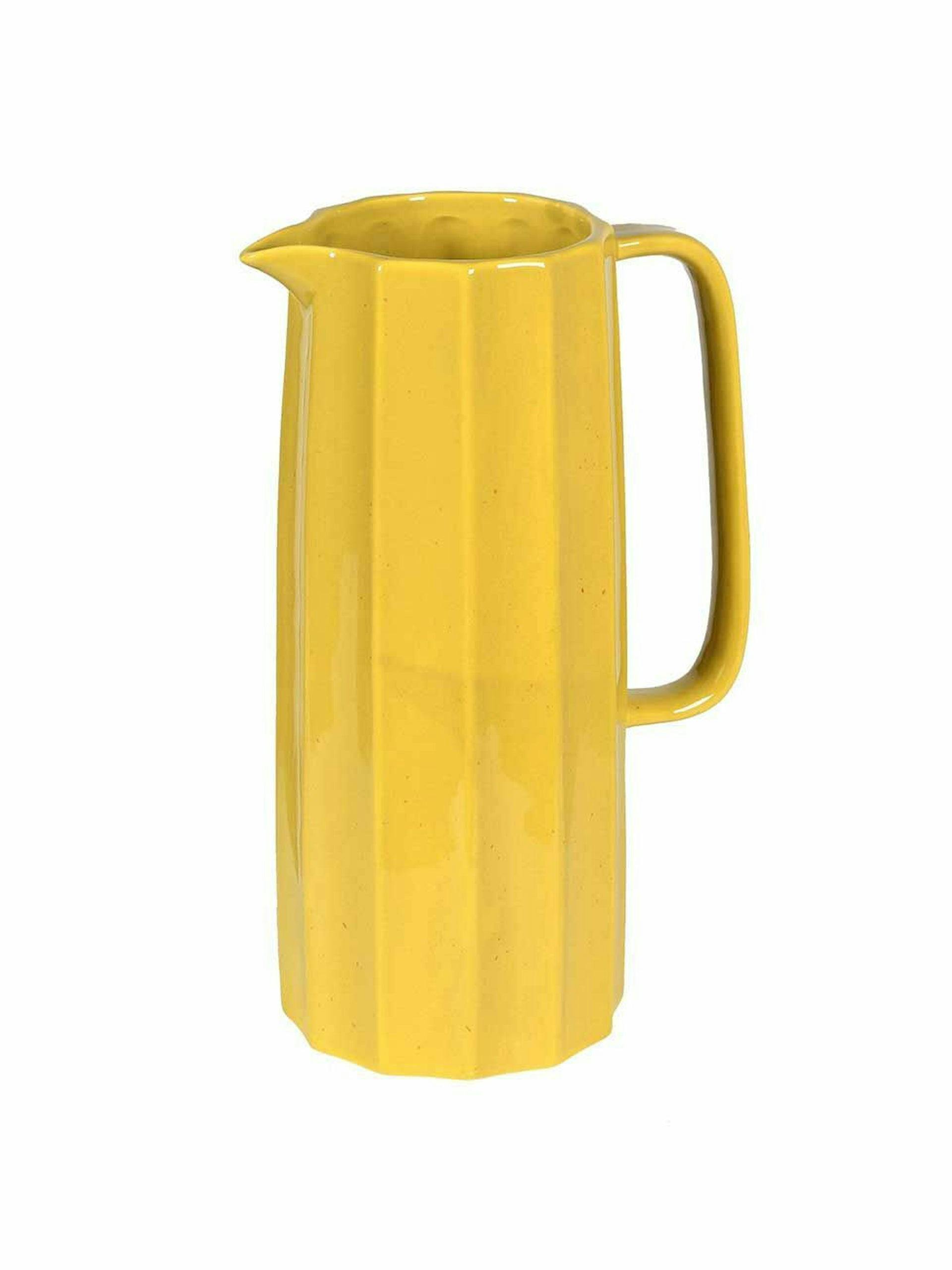 Yellow ceramic jug