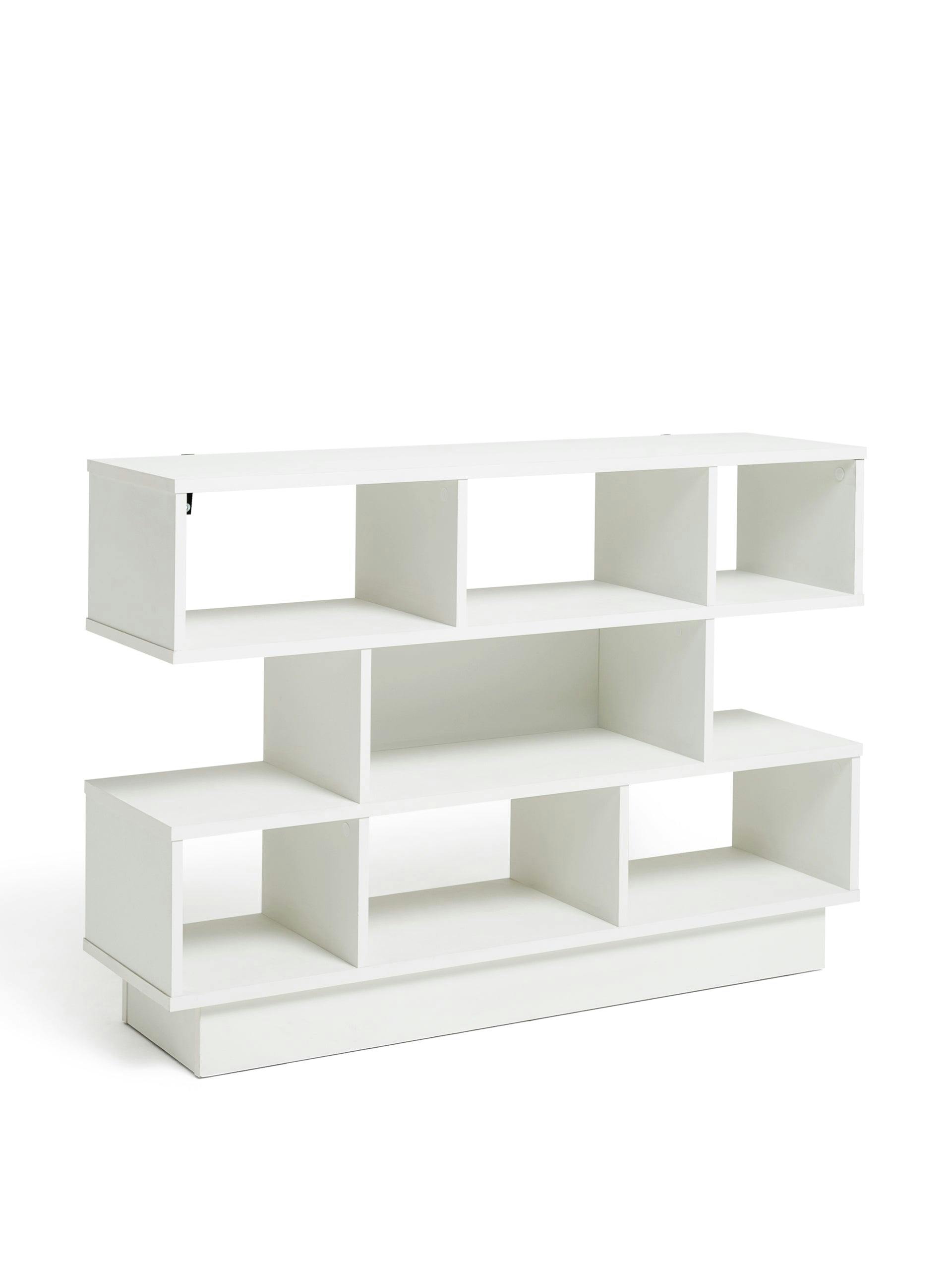 Cubed short wide bookcase
