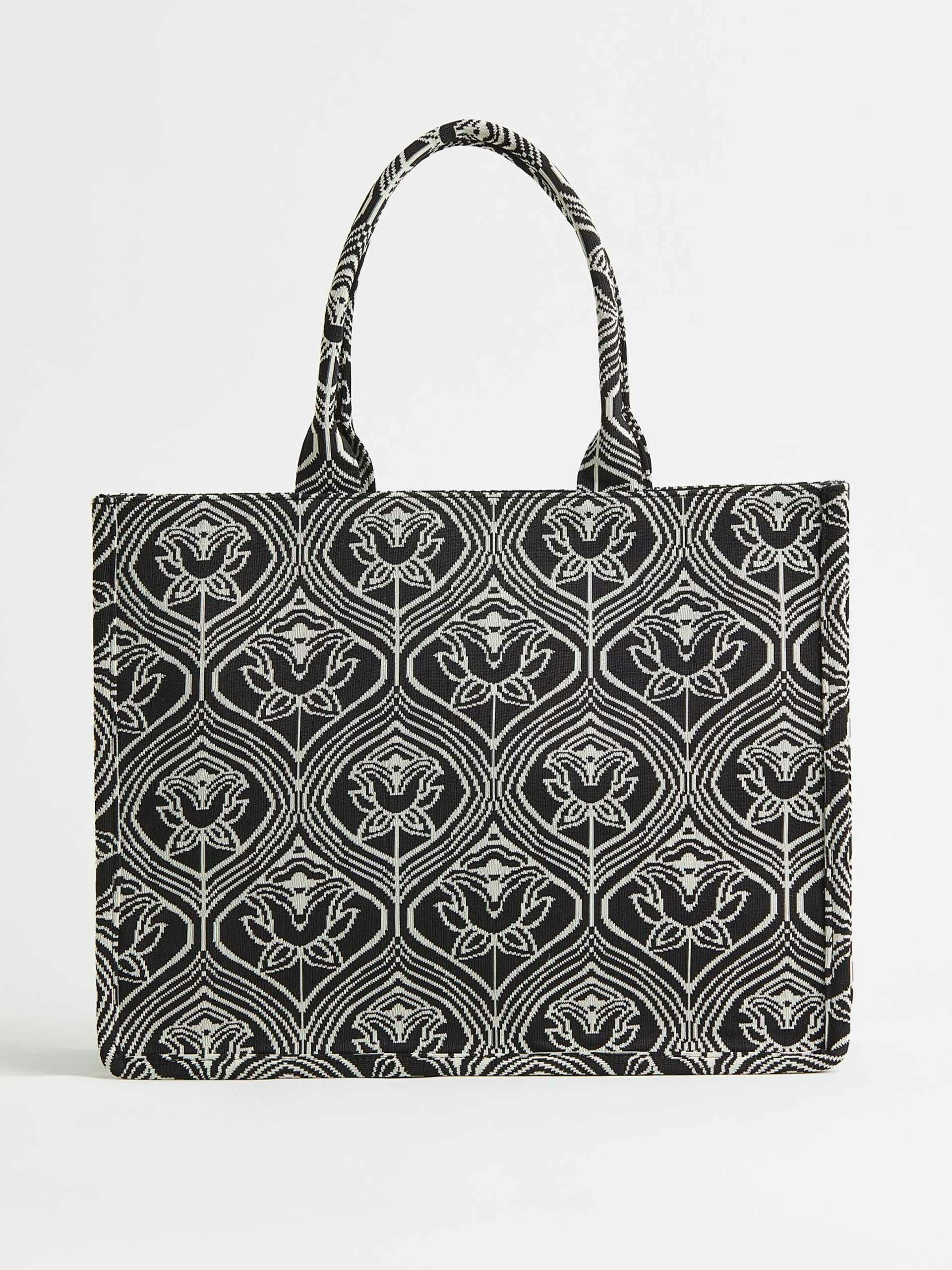 Jacquard-weave handbag