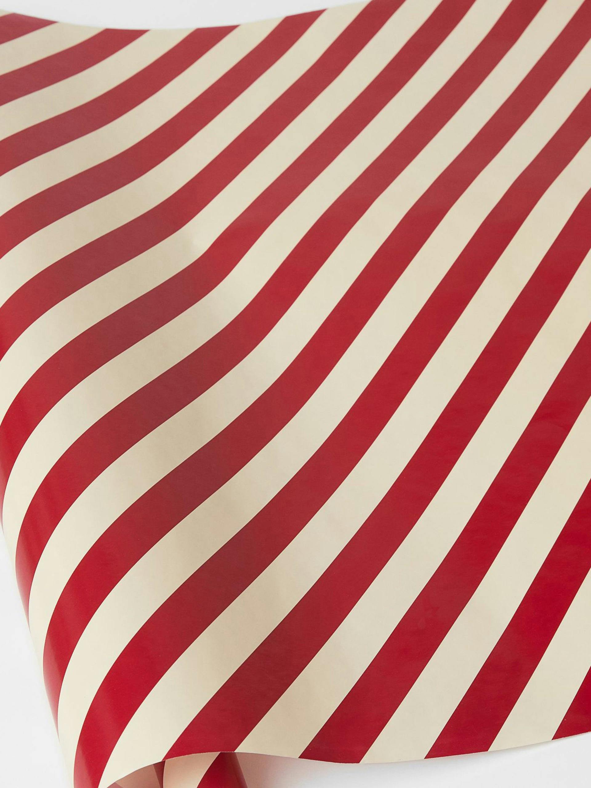 Red striped gift wrap