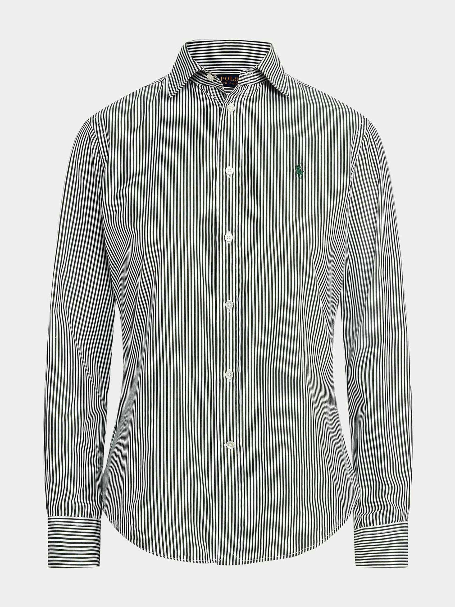 Classic fit striped cotton shirt
