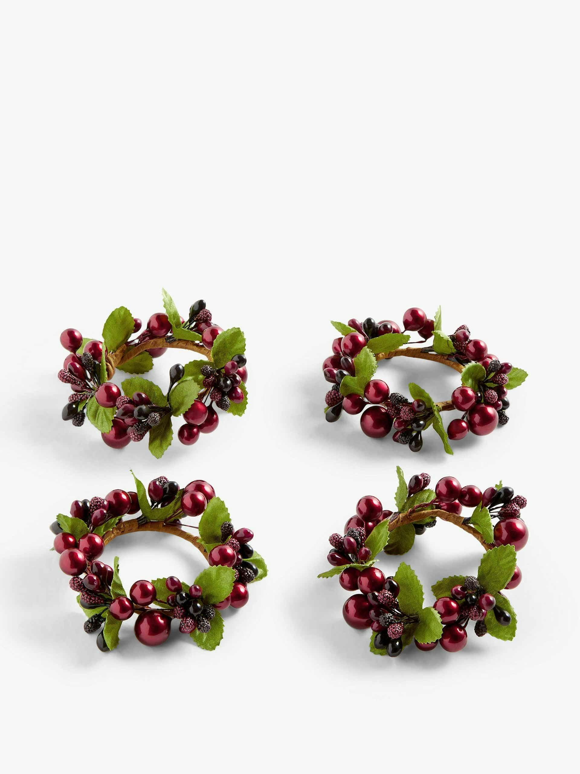 Christmas cranberries napkin rings