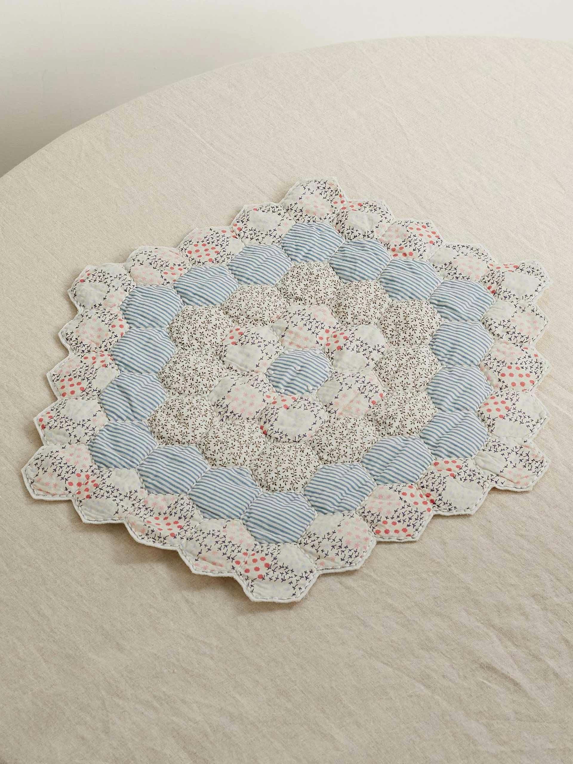 quilted patchwork printed cotton placemat