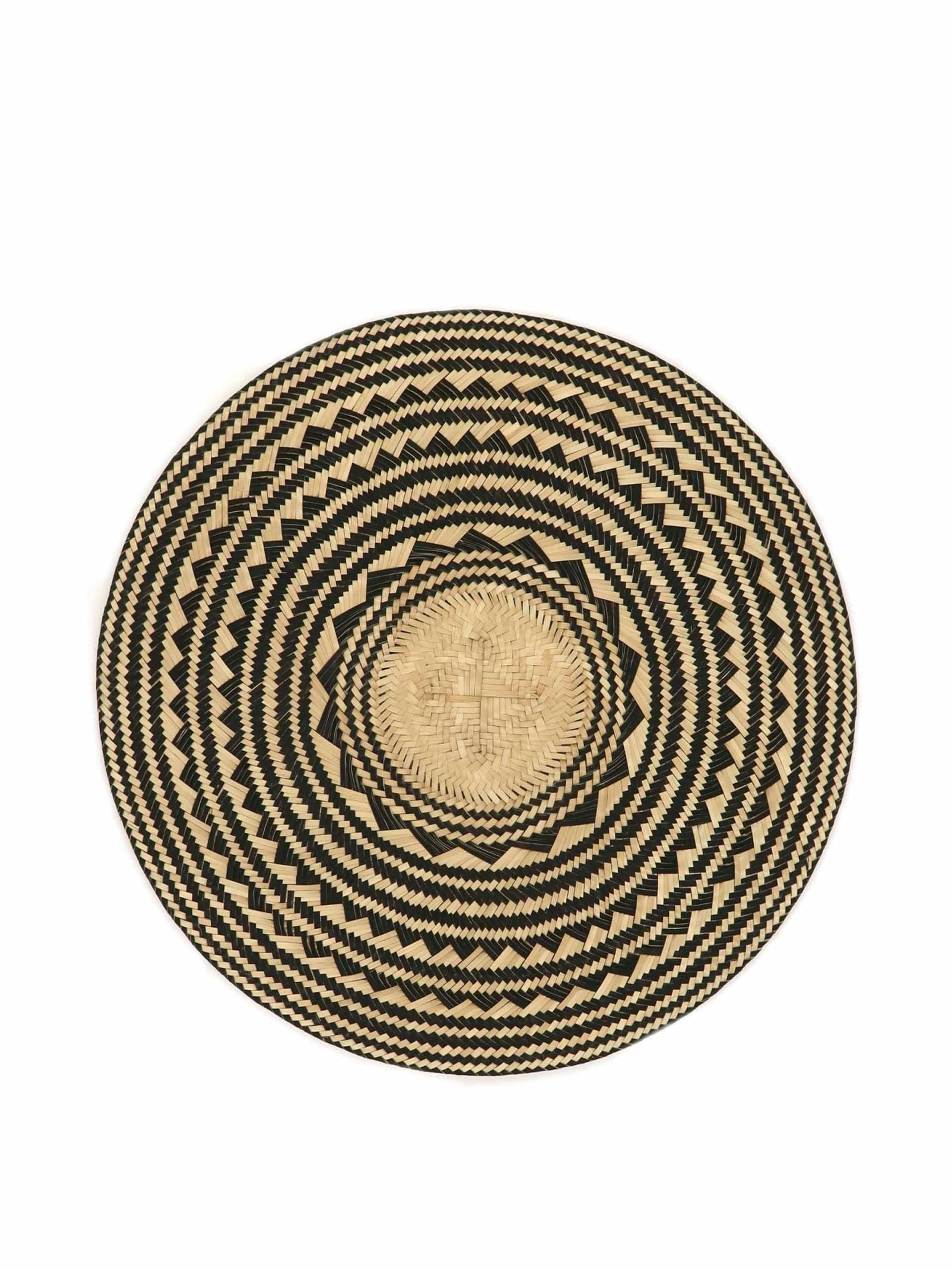 Natural straw round placemats