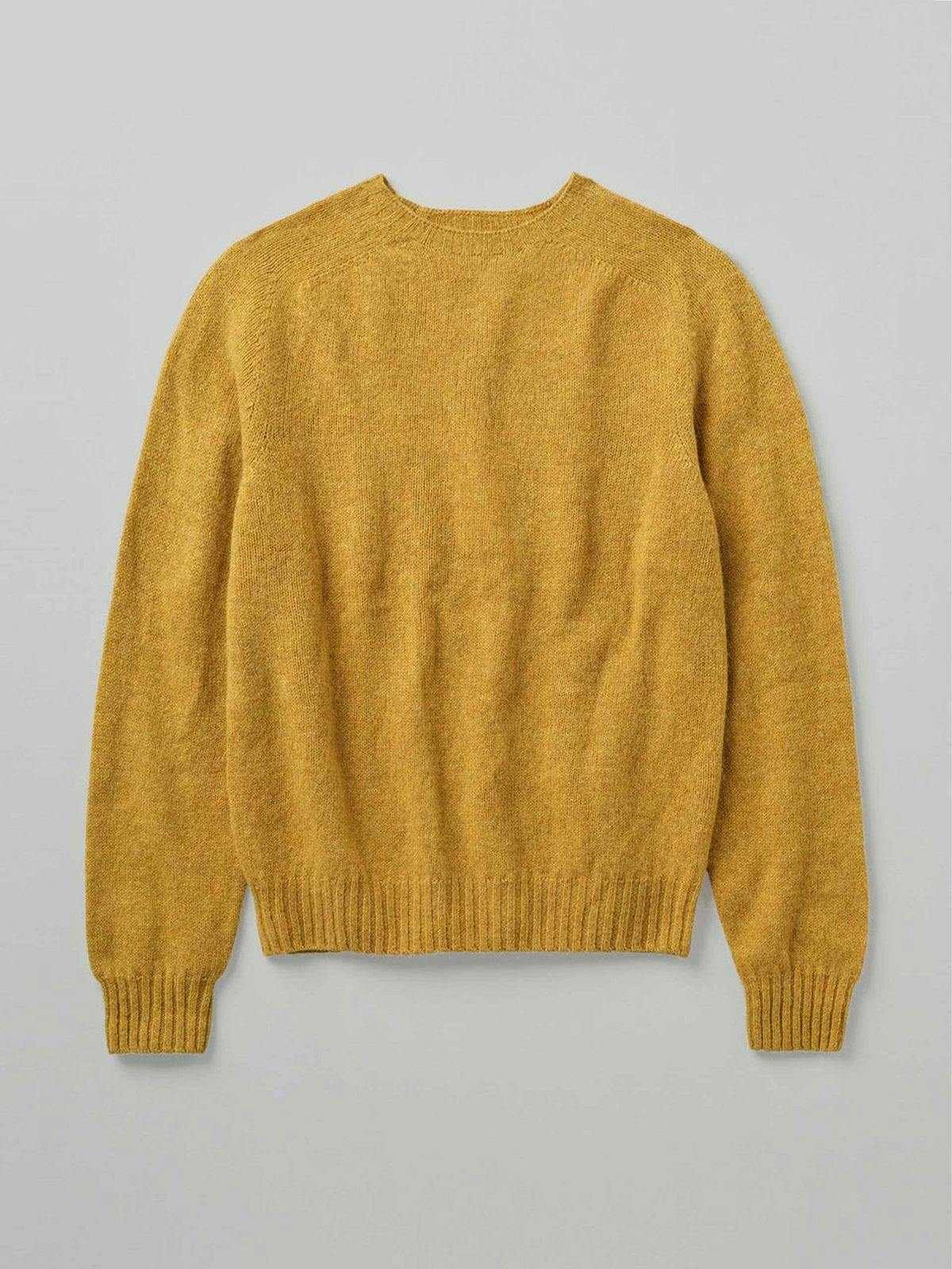 Crew neck wool marl sweater
