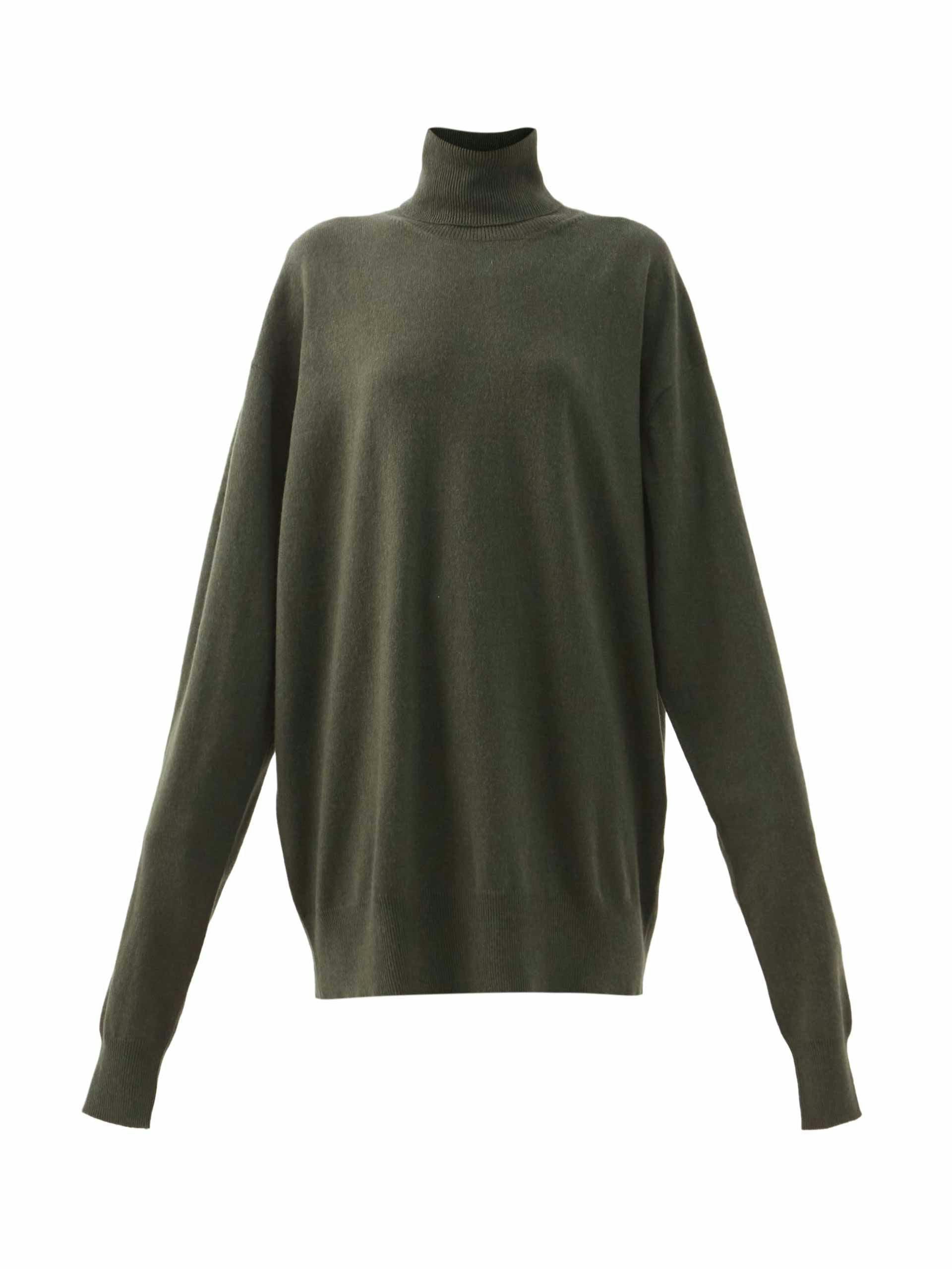 Cashmere-blend roll-neck sweater