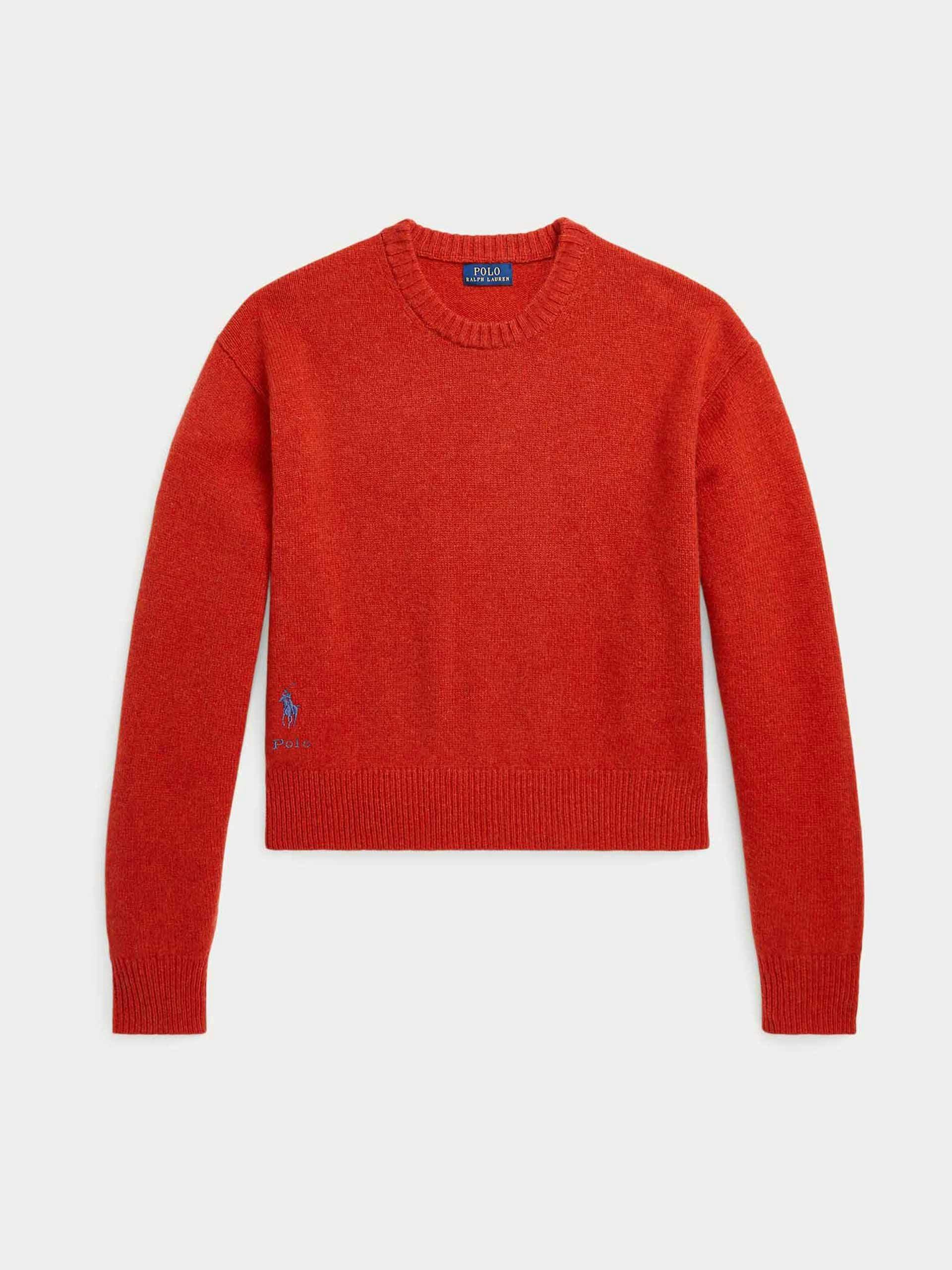 Wool-blend crewneck jumper