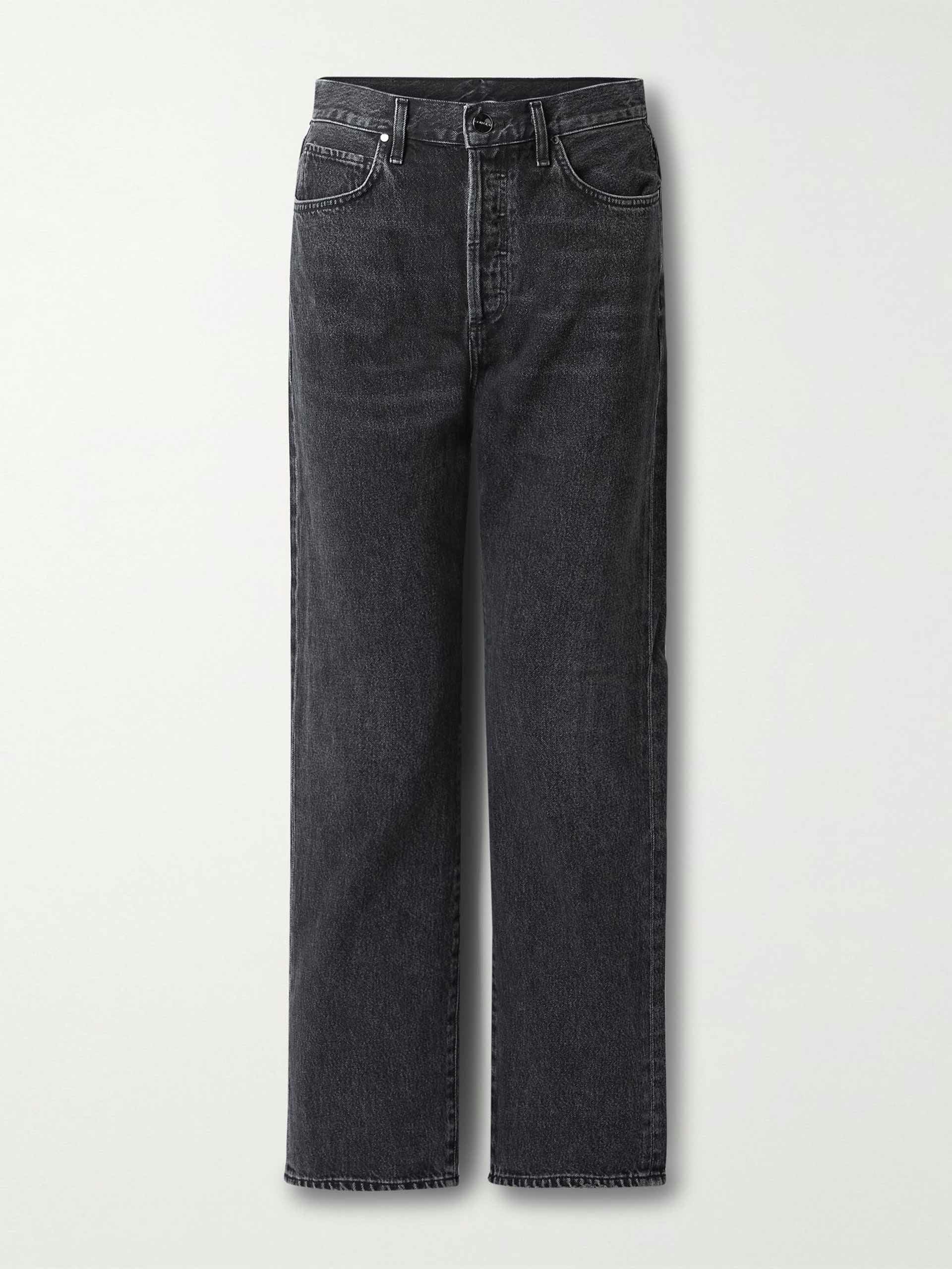 High rise straight-leg organic jeans