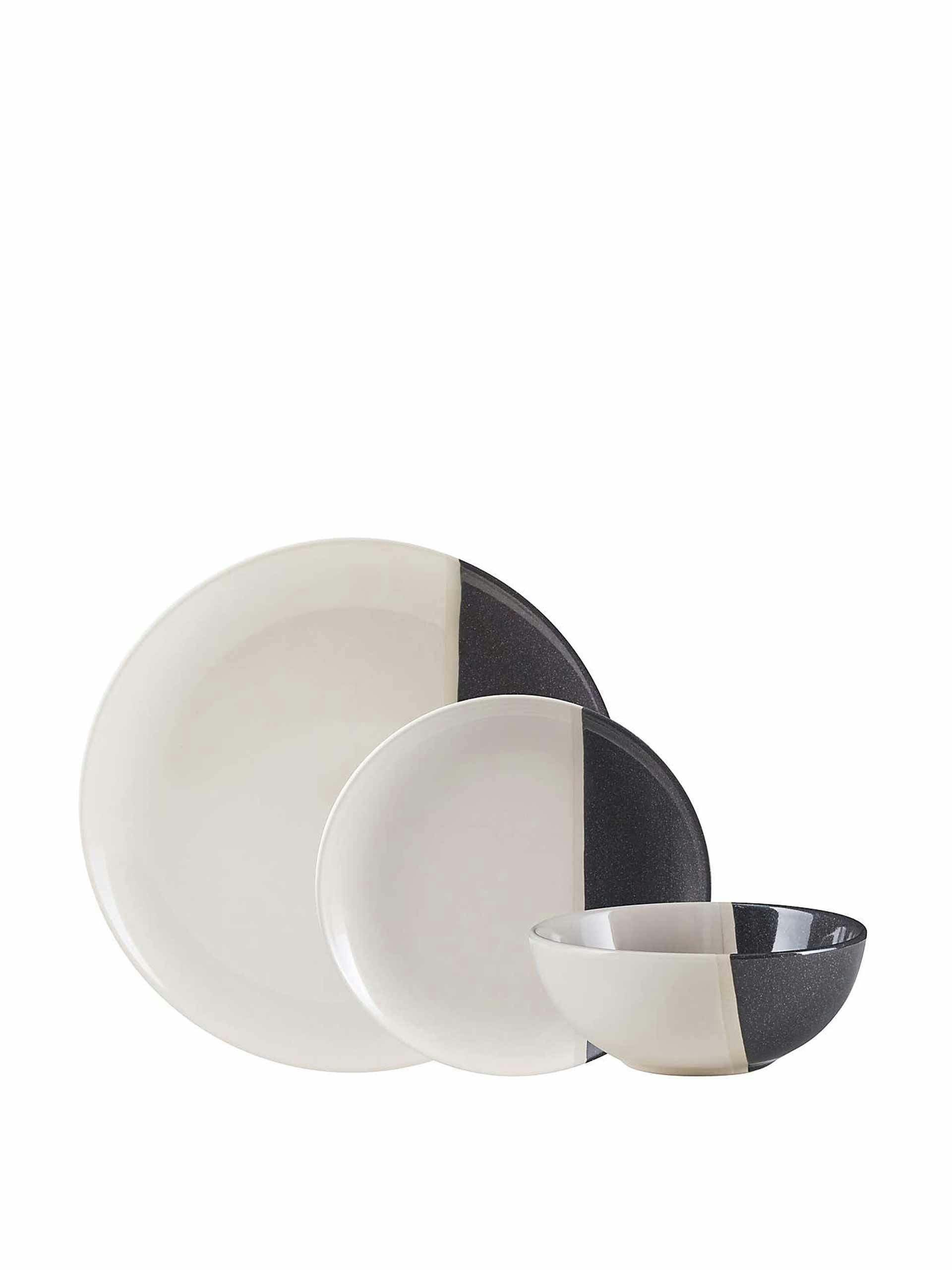 Dipped charcoal dinner set (12 piece)