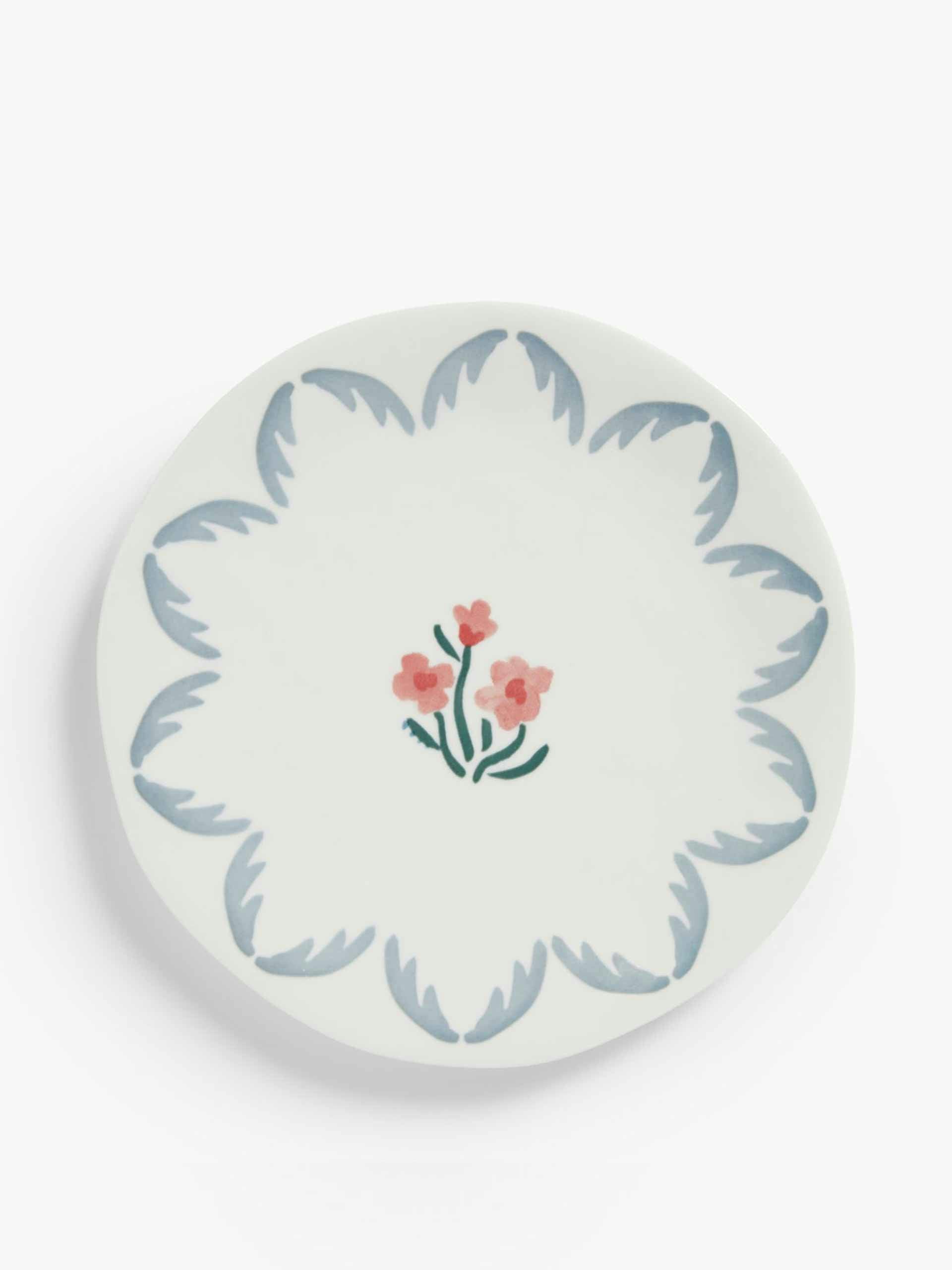 Floral china side plate