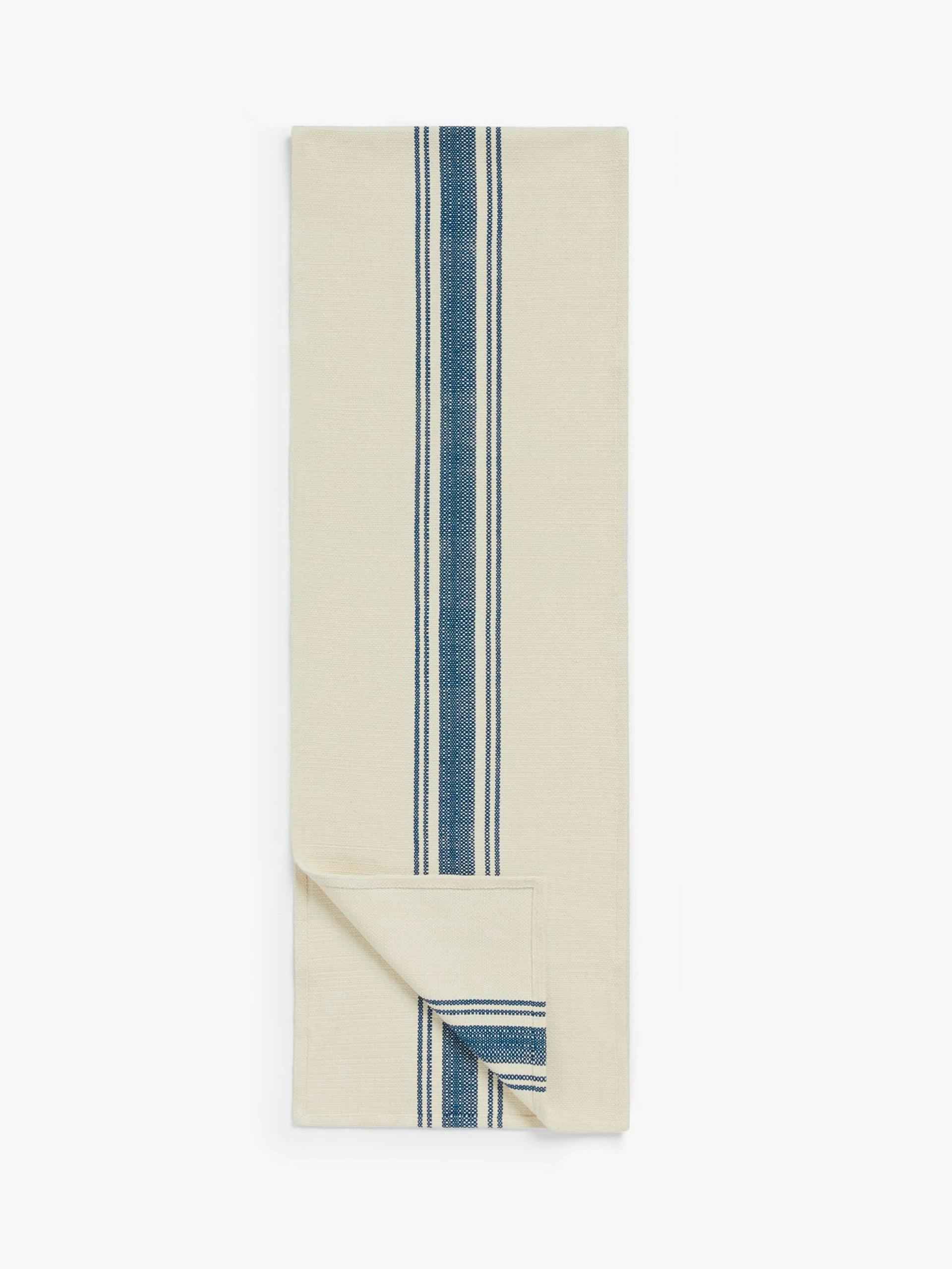 Striped cotton table runner