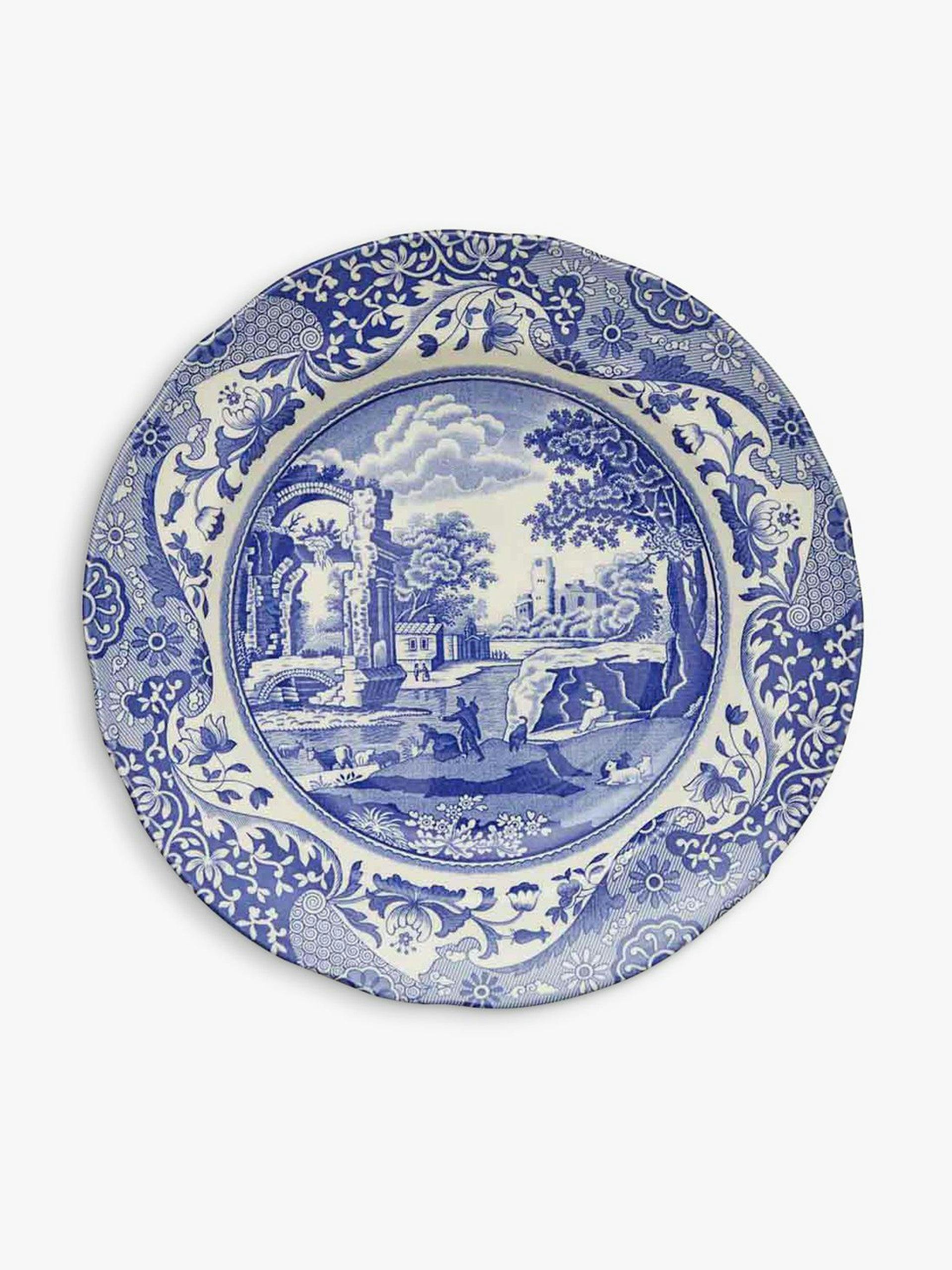 Blue Italian earthenware side plate