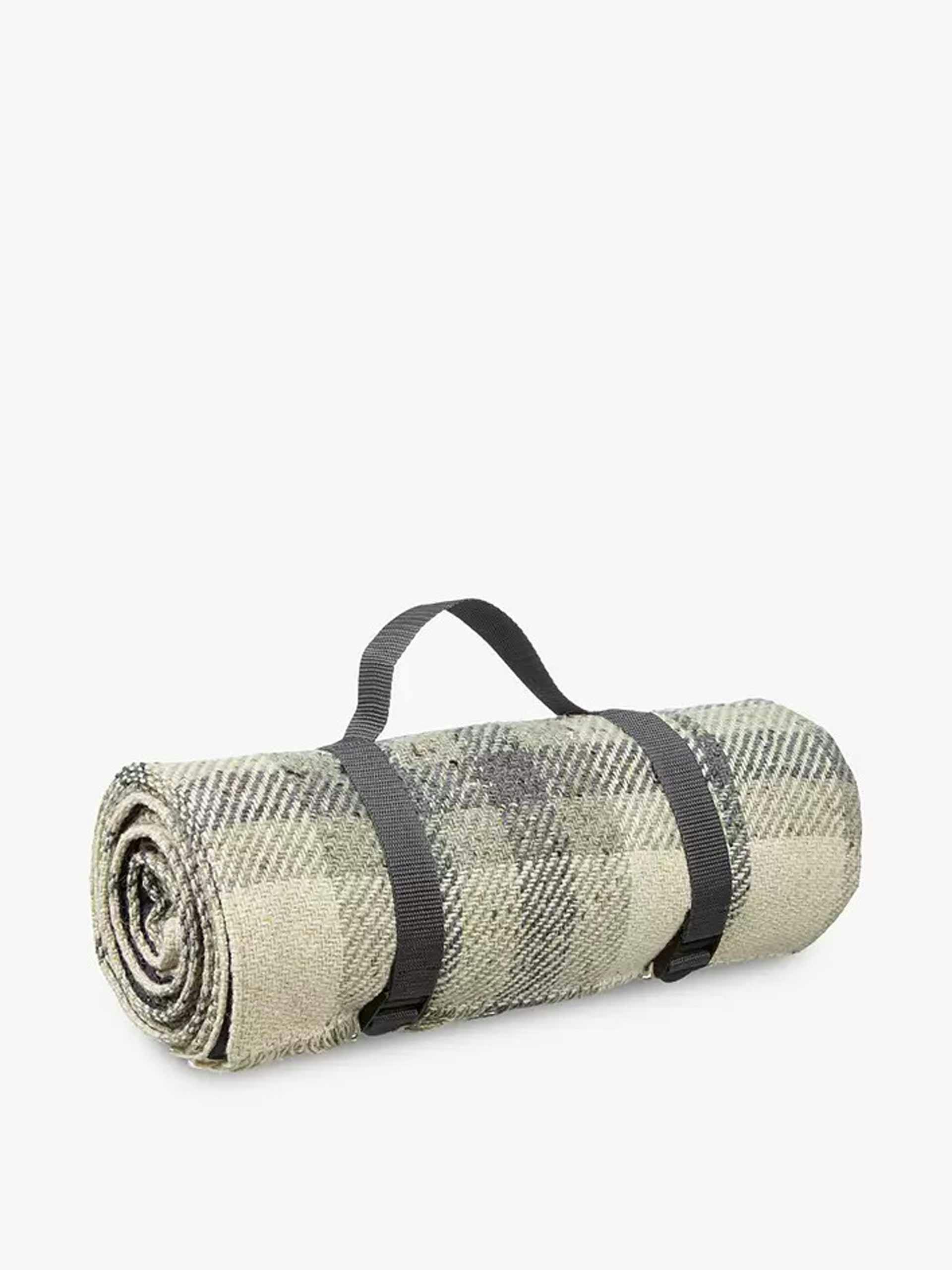 Check pattern wool picnic rug