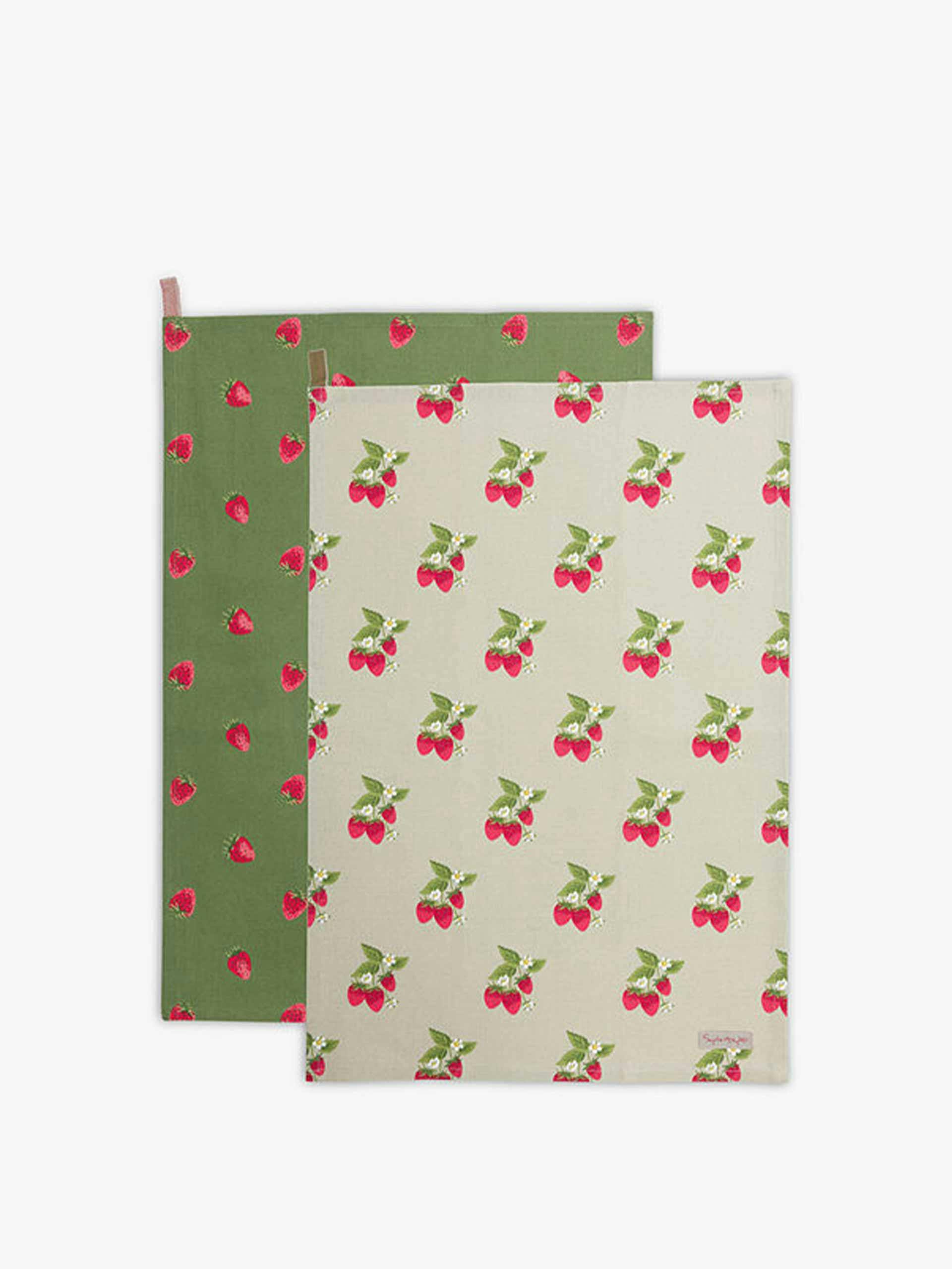 Strawberries tea towels (set of 2)