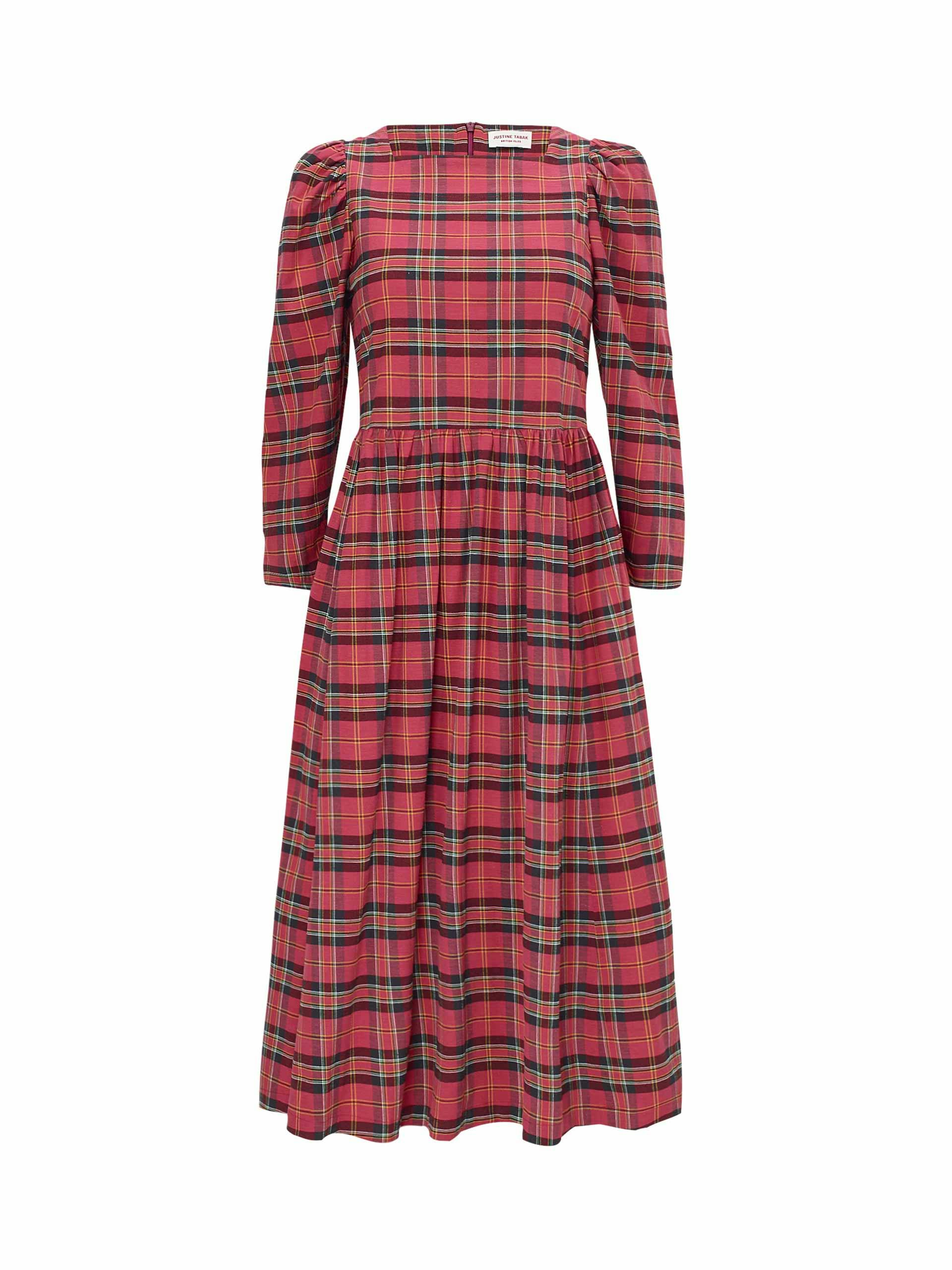 Rose tartan riding house dress