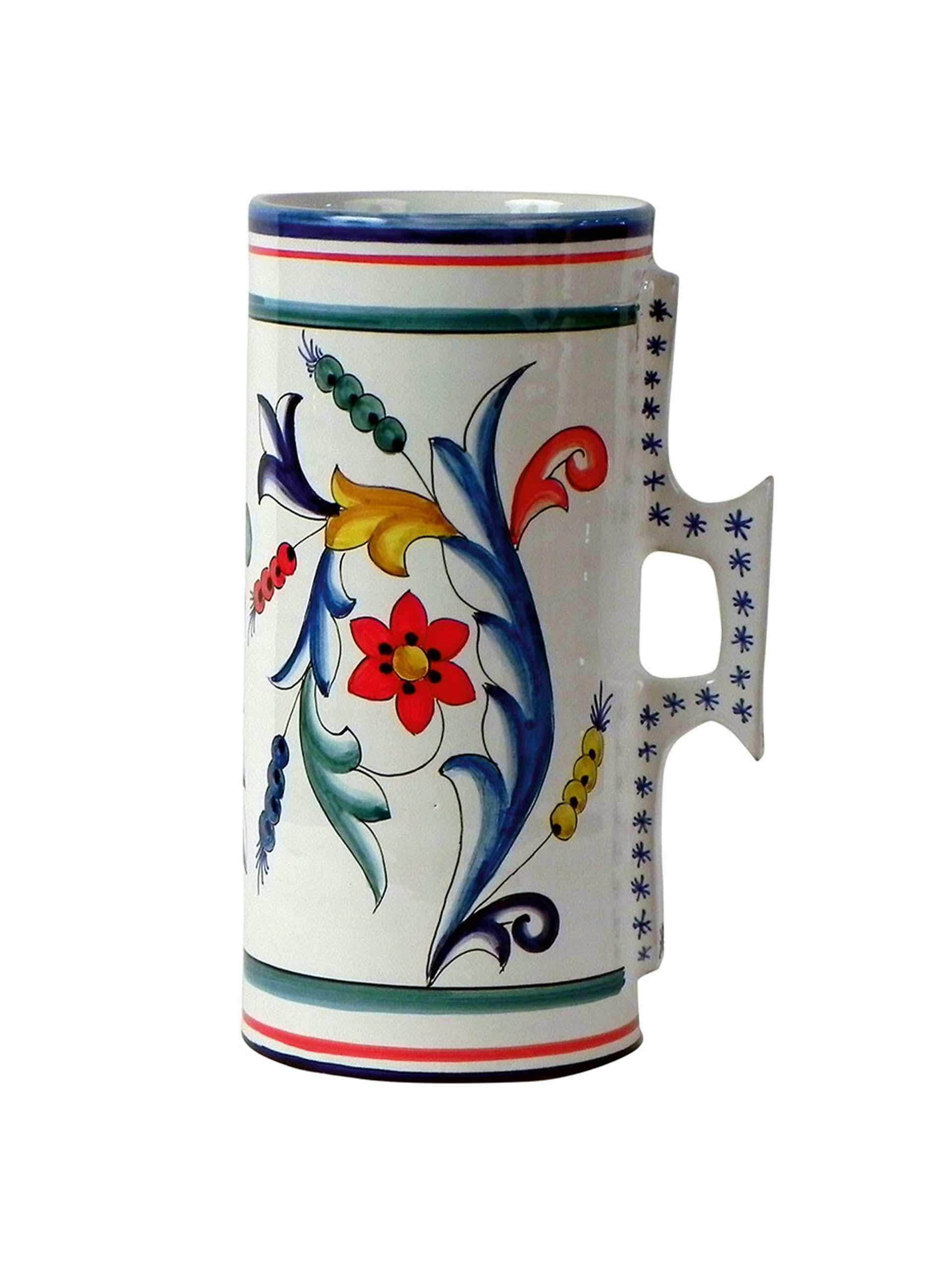 Handmade ceramic floral jug