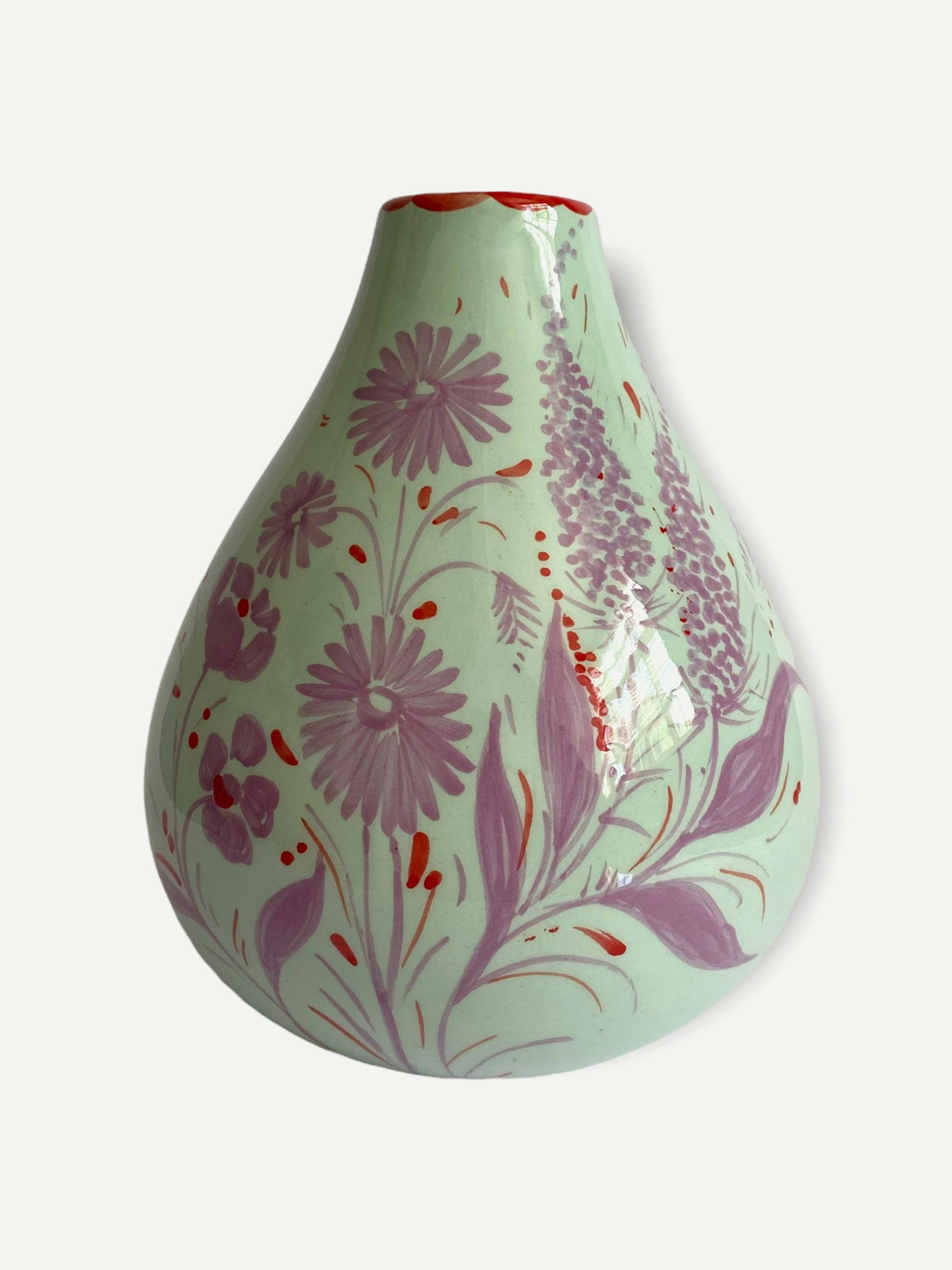 Ceramic hand painted vase
