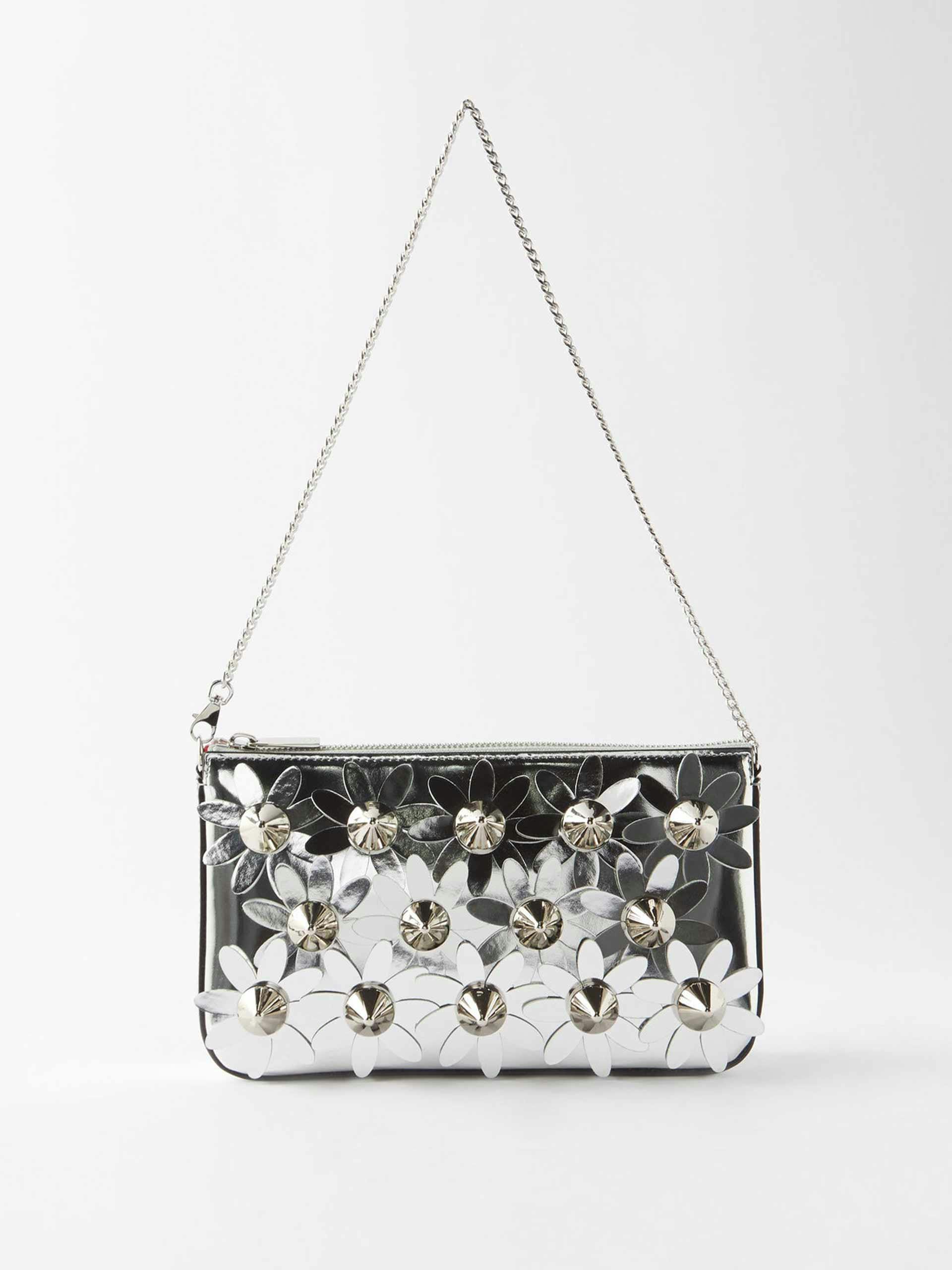 Silver embellished bag