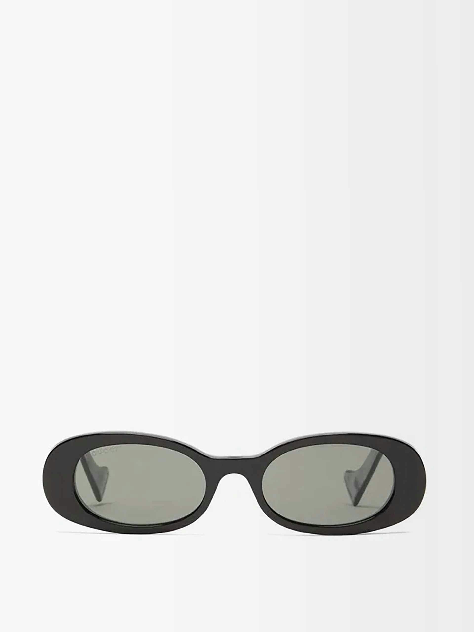 Oval acetate sunglasses