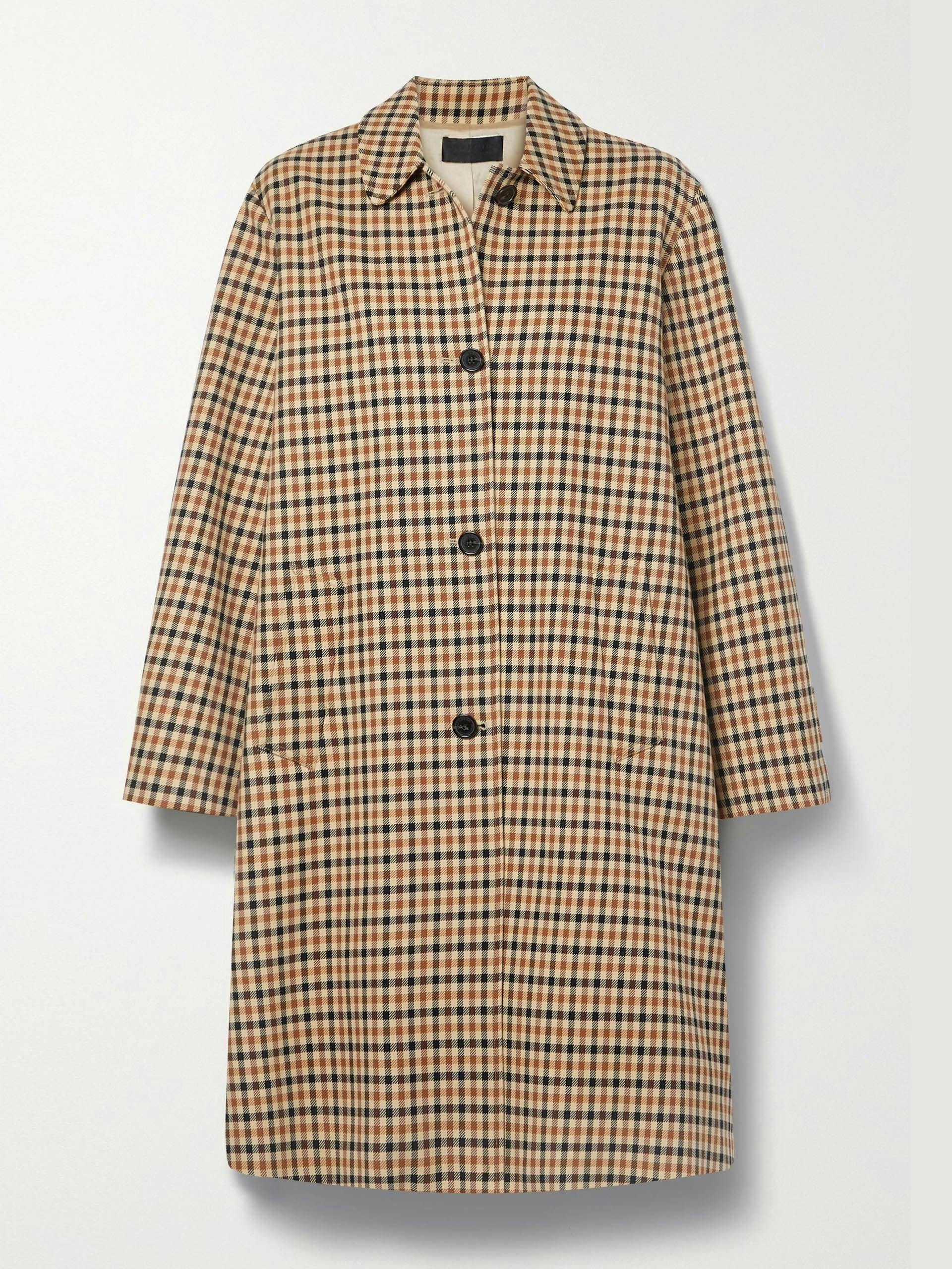 Checked coat