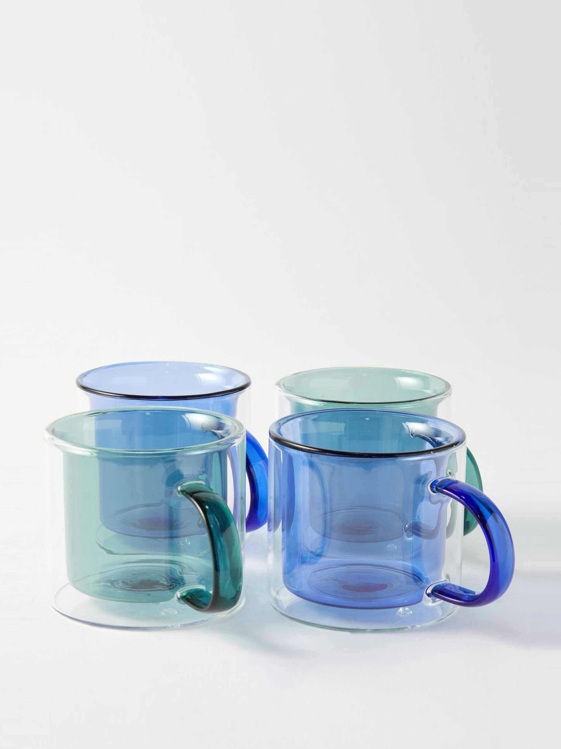 Glass coffee cups (set of four)