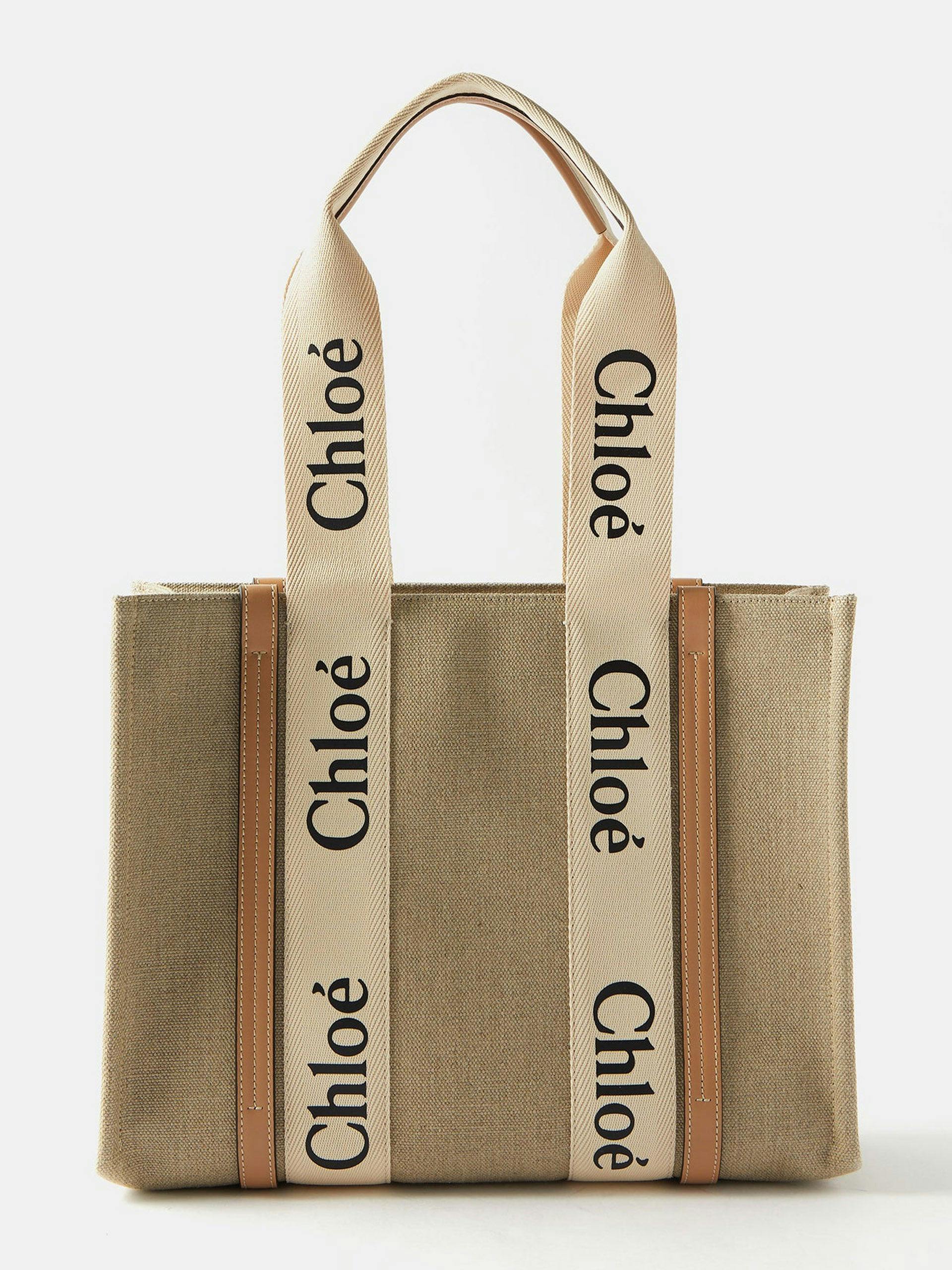 Beige canvas tote