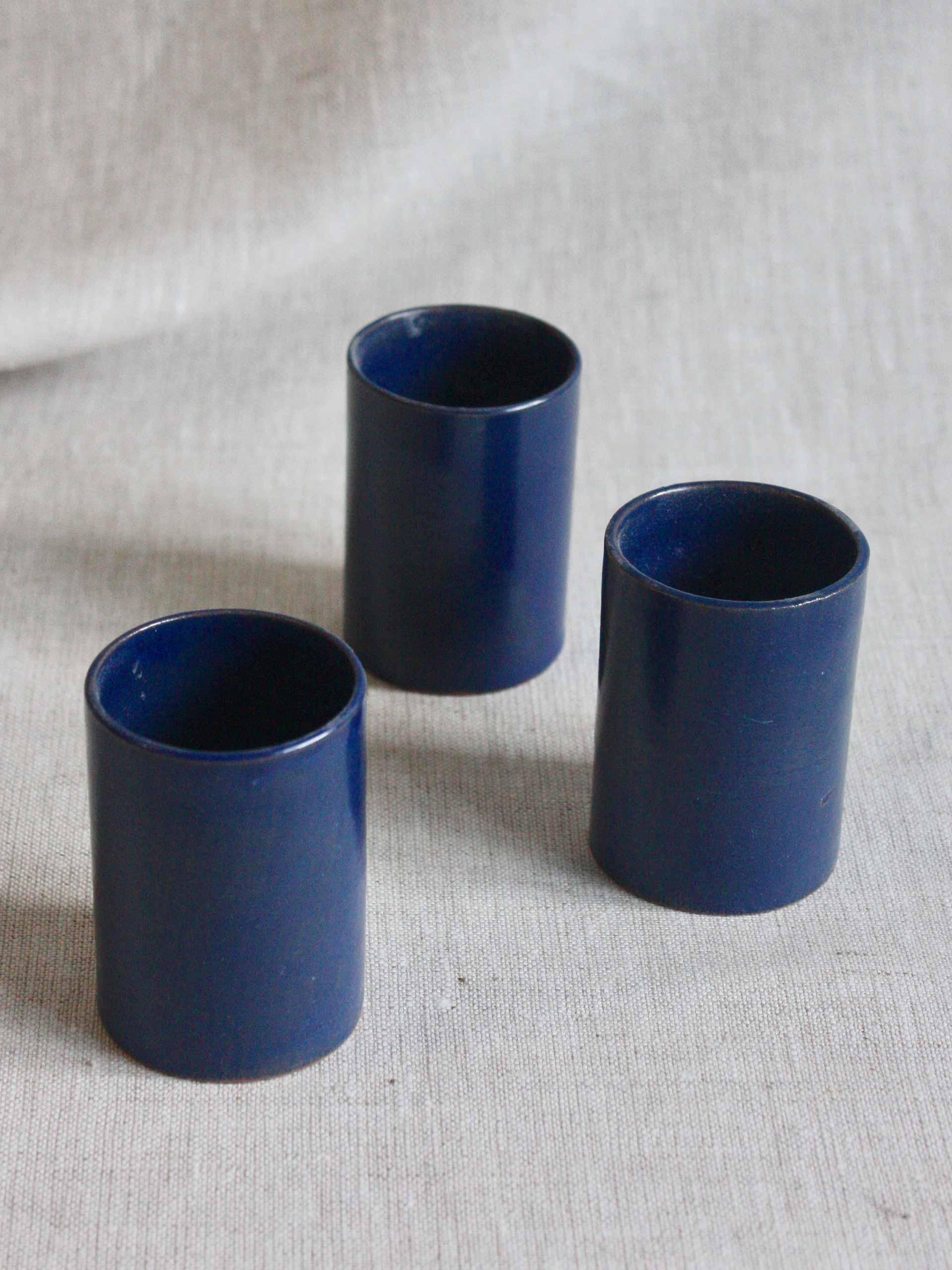 Glazed terracotta cups