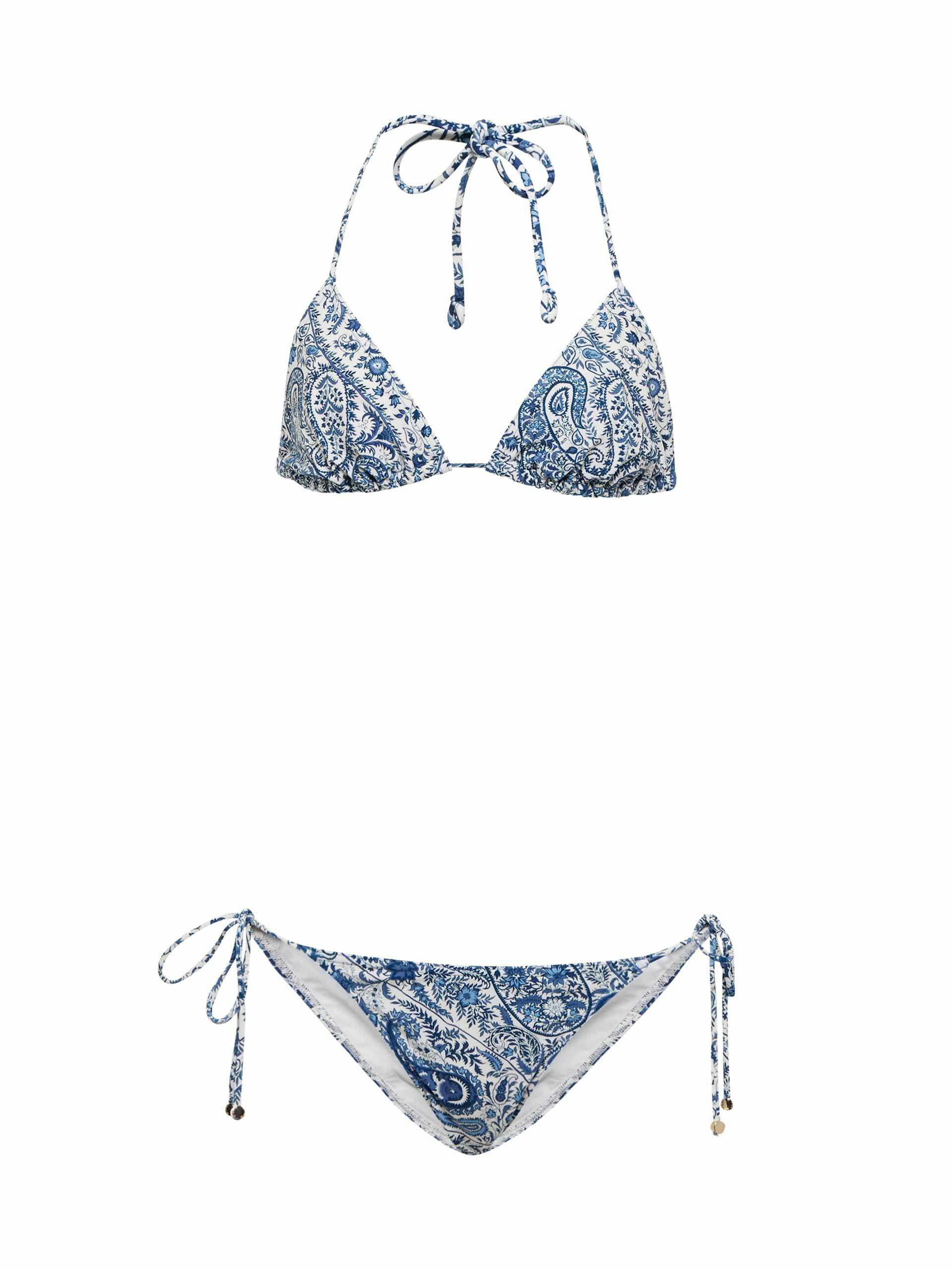 Blue paisley bikini