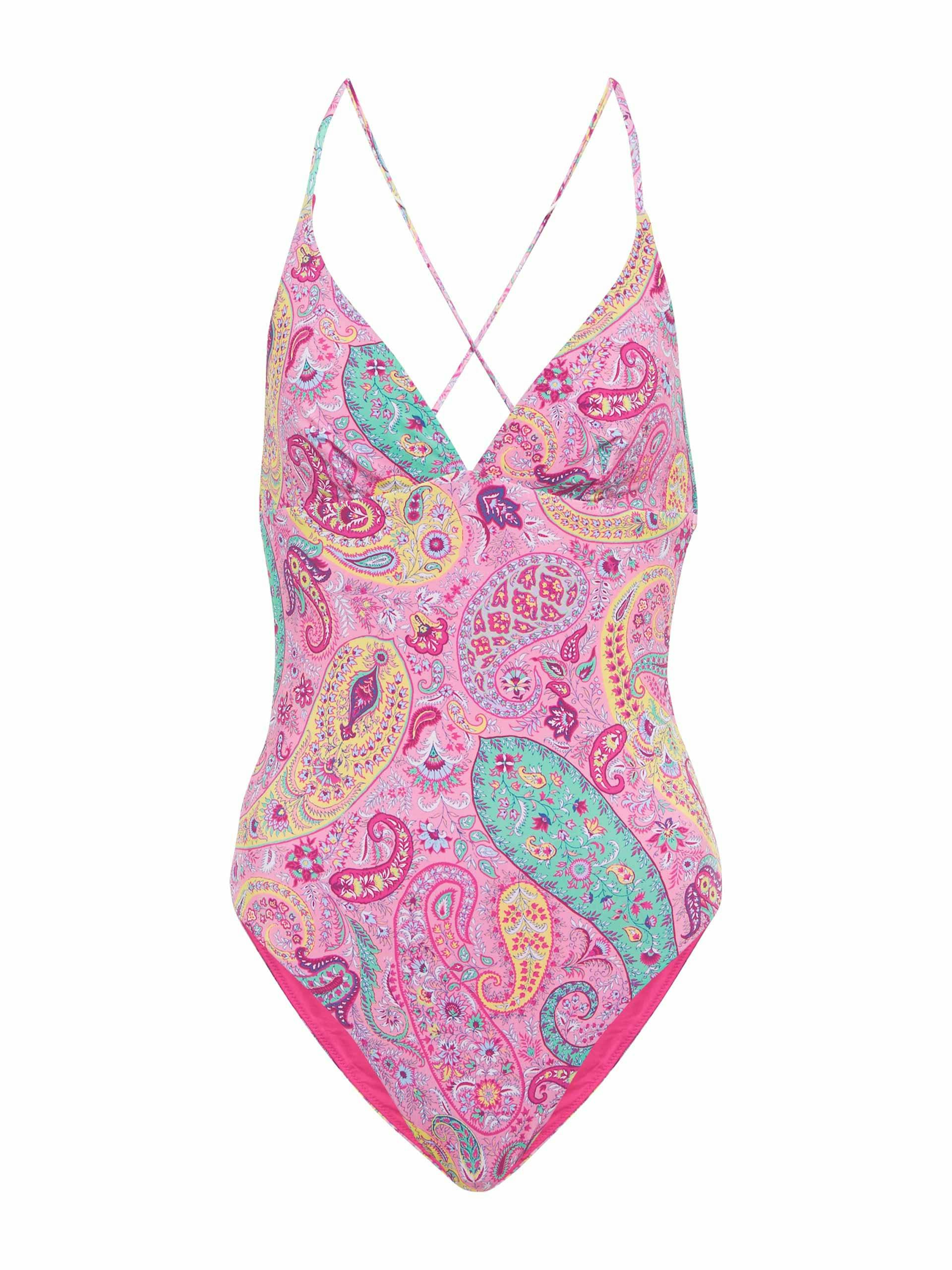 Pink paisley swimsuit