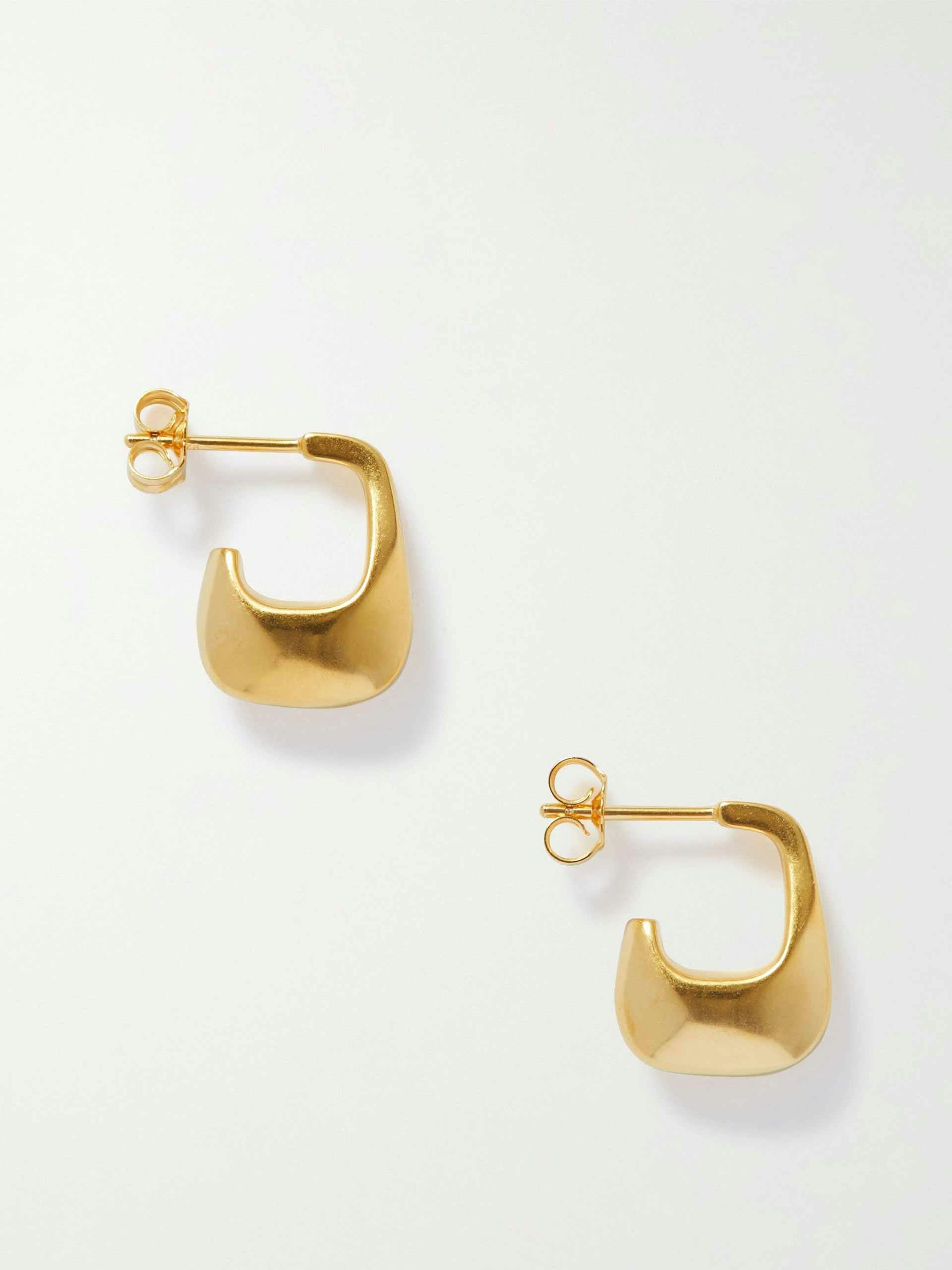 Recycled gold vermeil hoop earrings