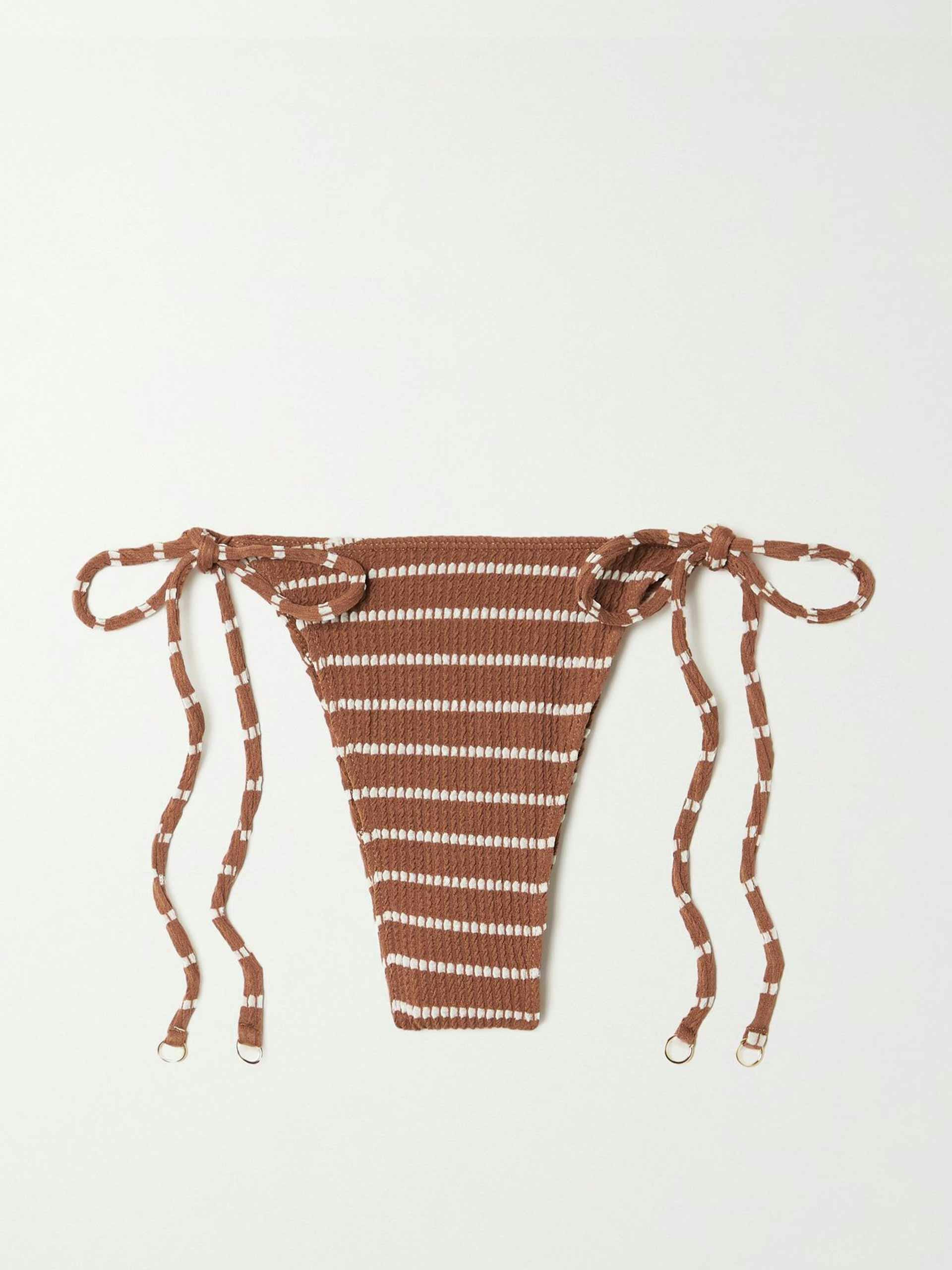 Striped bikini briefs