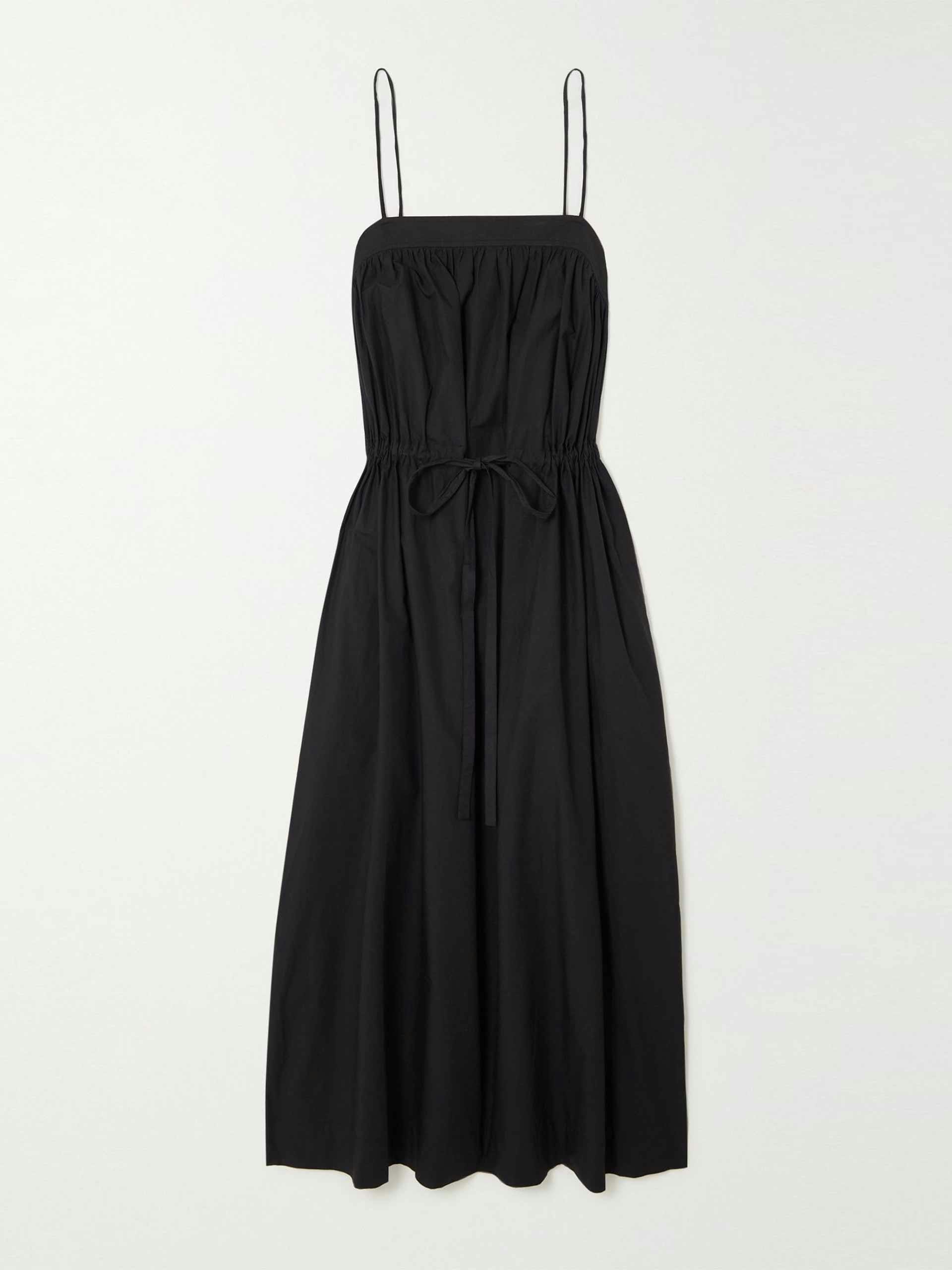 Black strappy midi dress