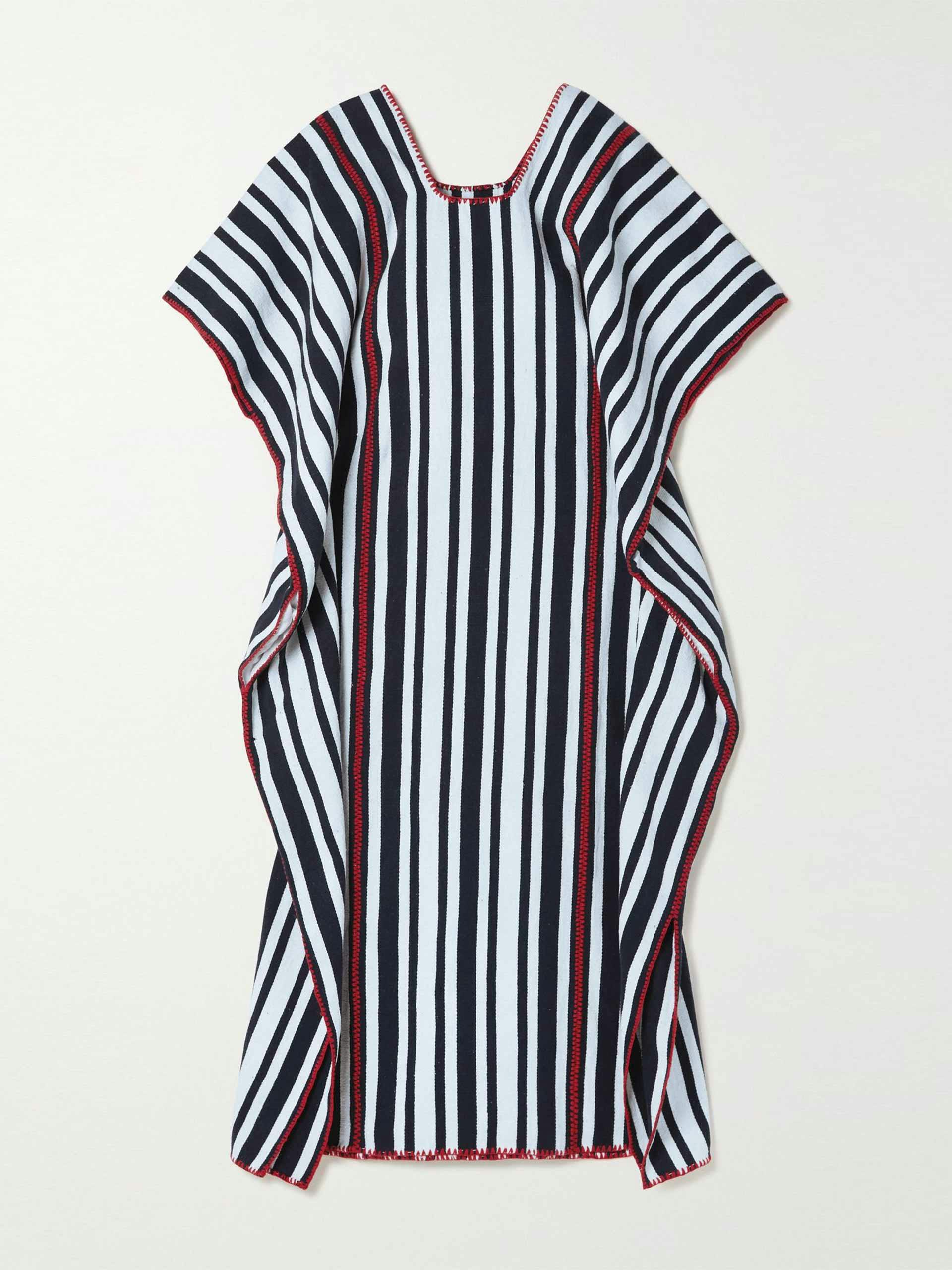 Navy and red striped kaftan