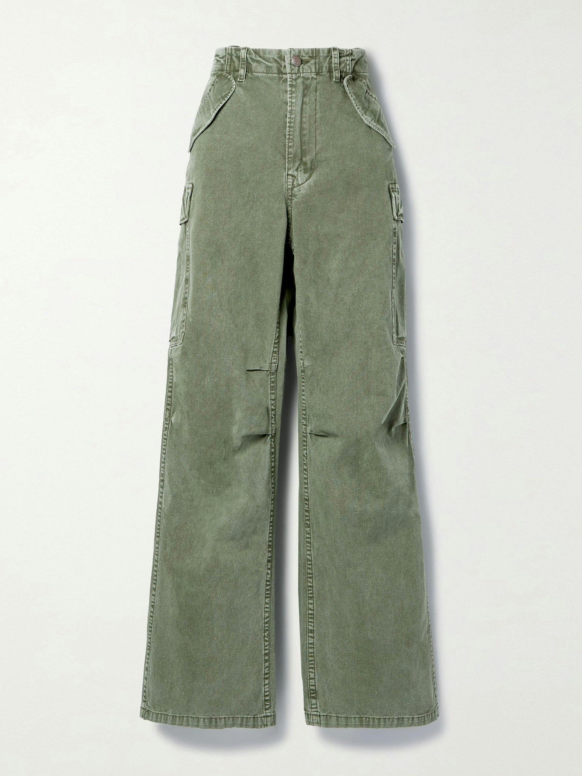 Army green cargo trousers