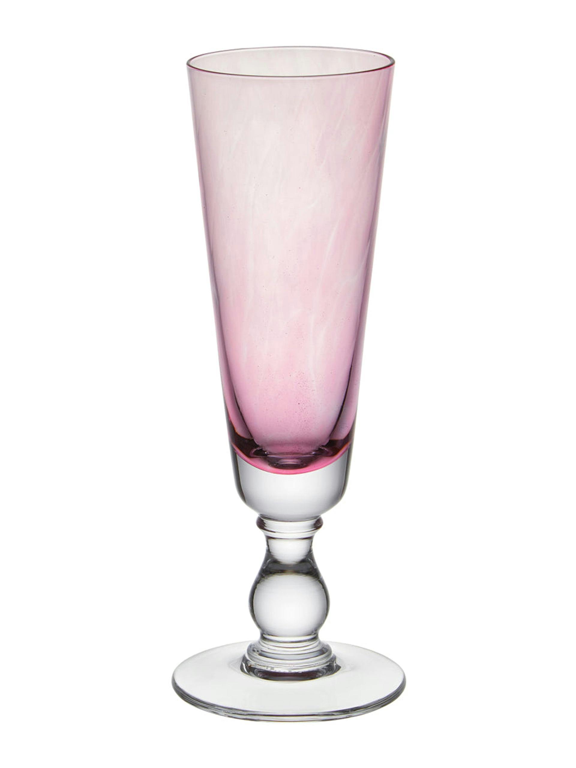 Pink Jewel champagne flute