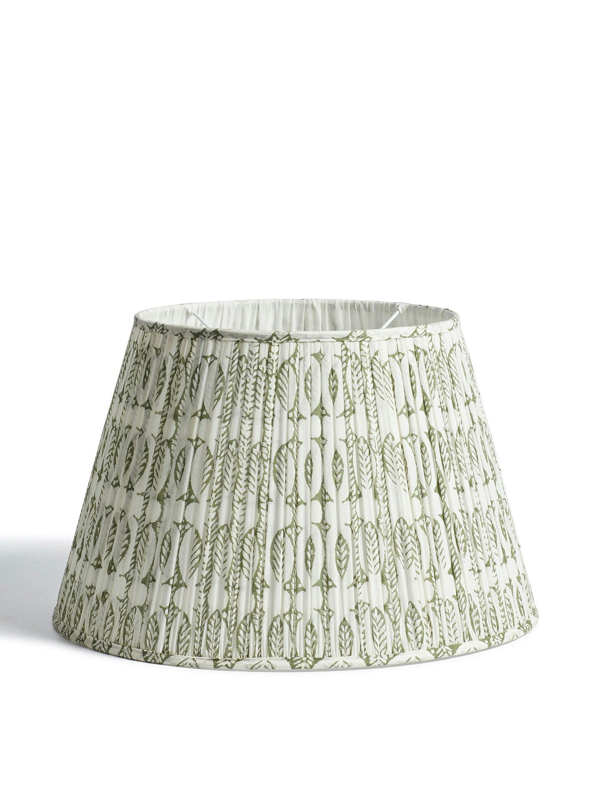 Pleated cotton lampshade