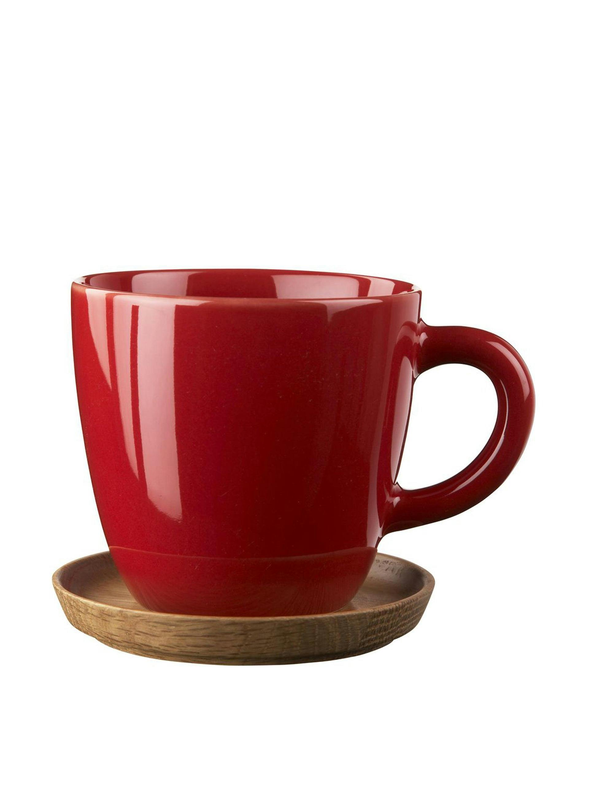 Coffee mug with saucer