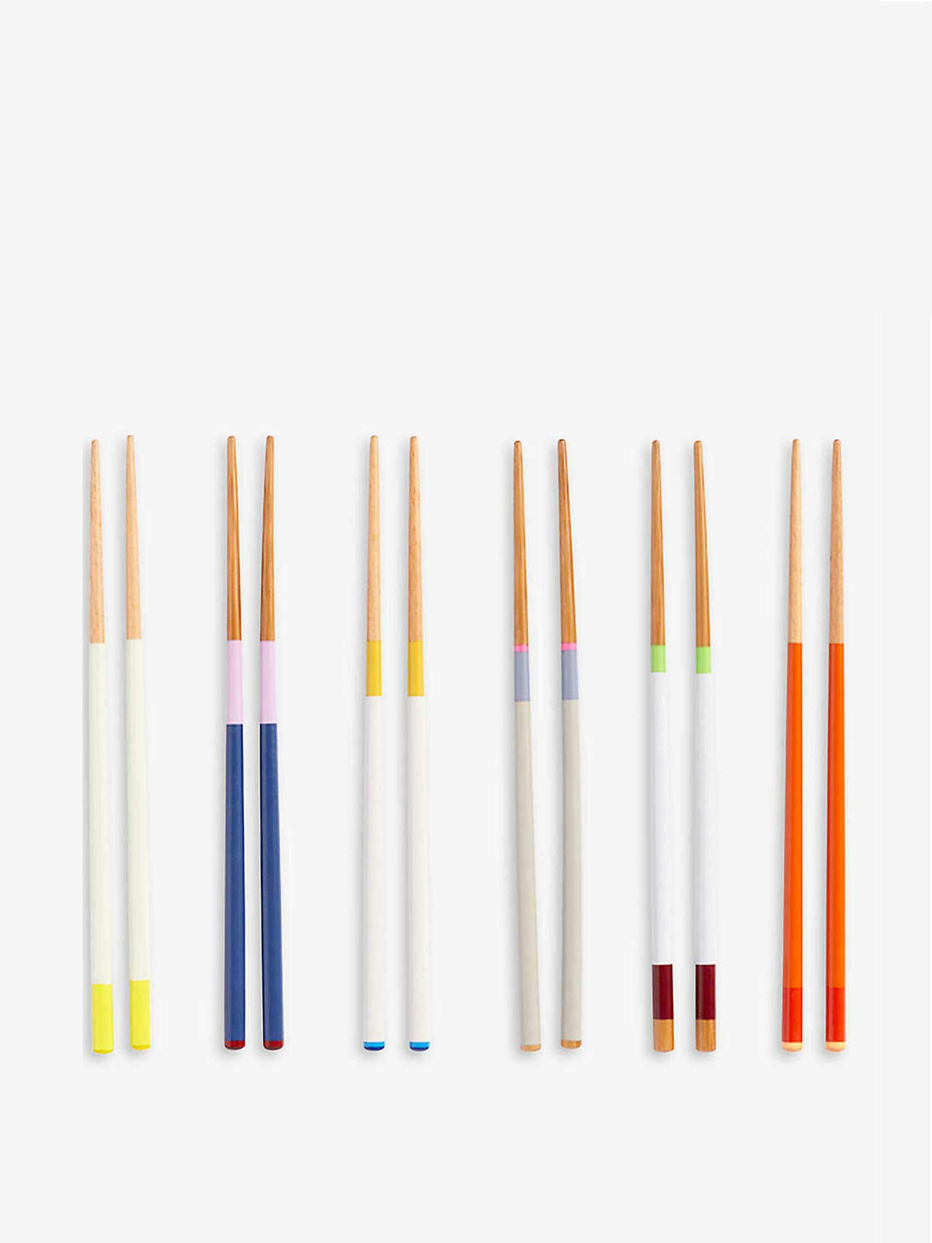 Multi-coloured chopsticks (set of 6)