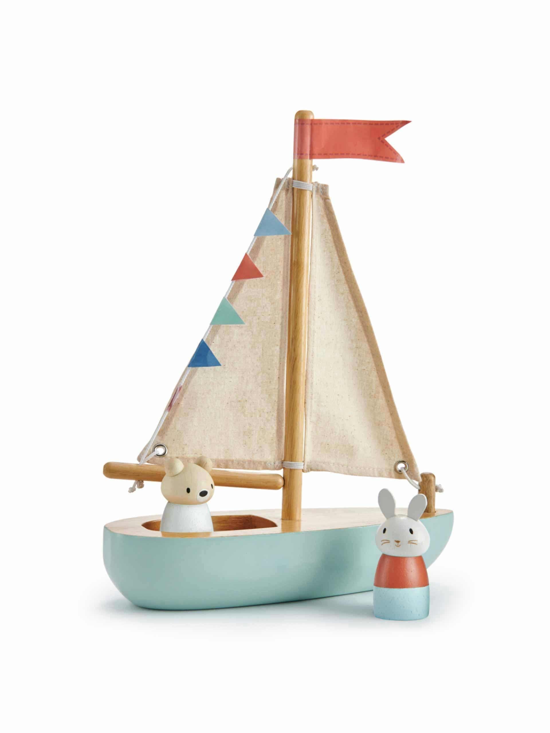 Wooden boat toy