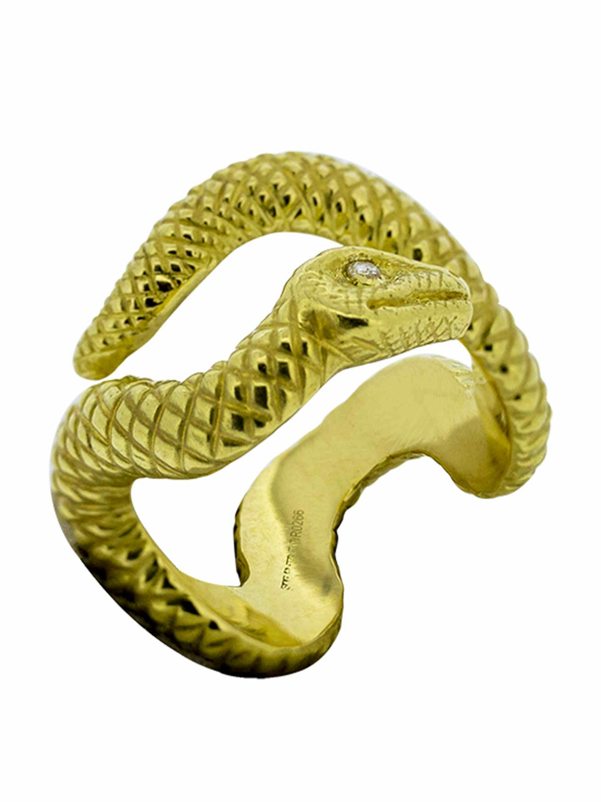 Gold snake ring