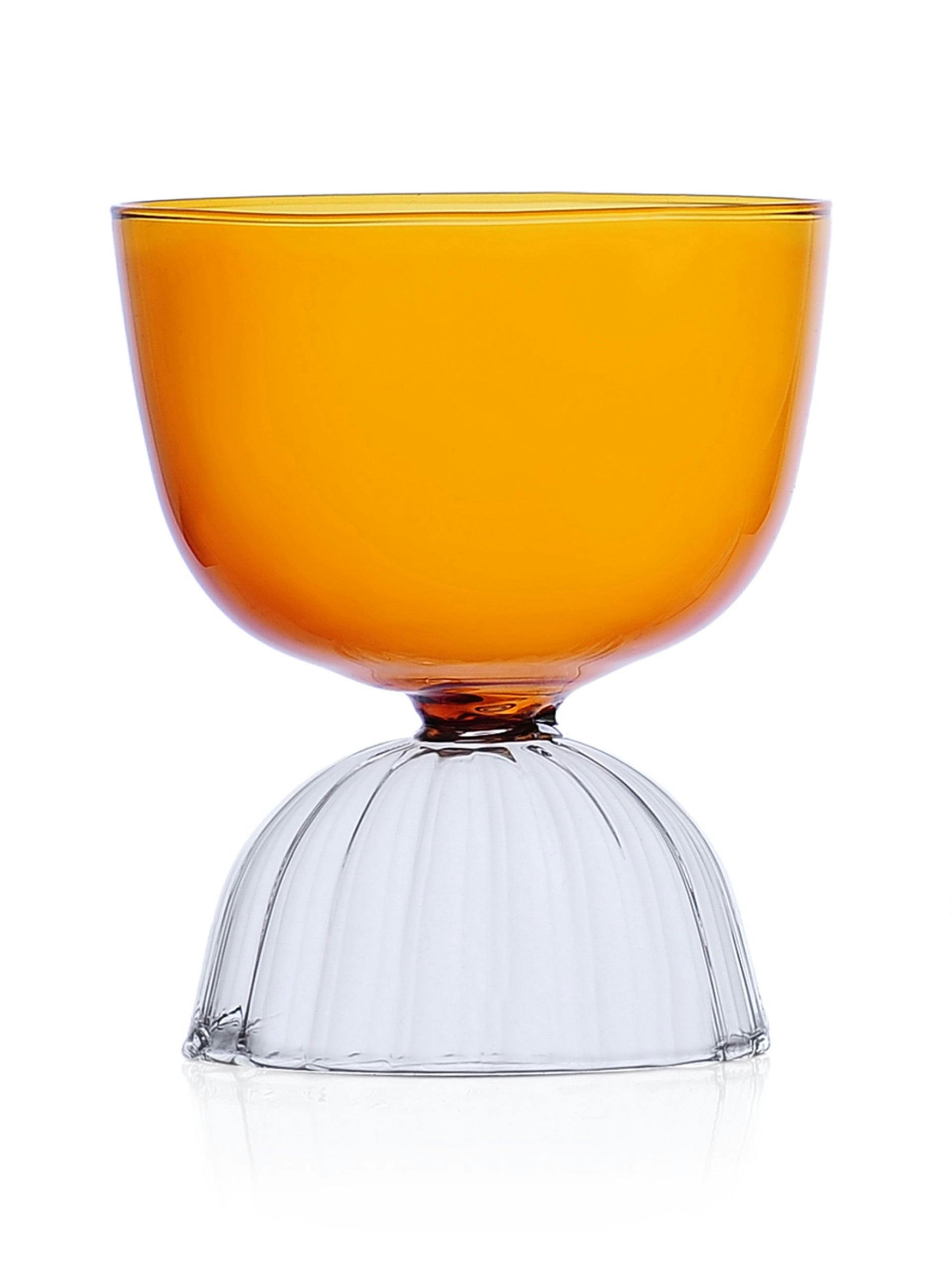 Orange water glass