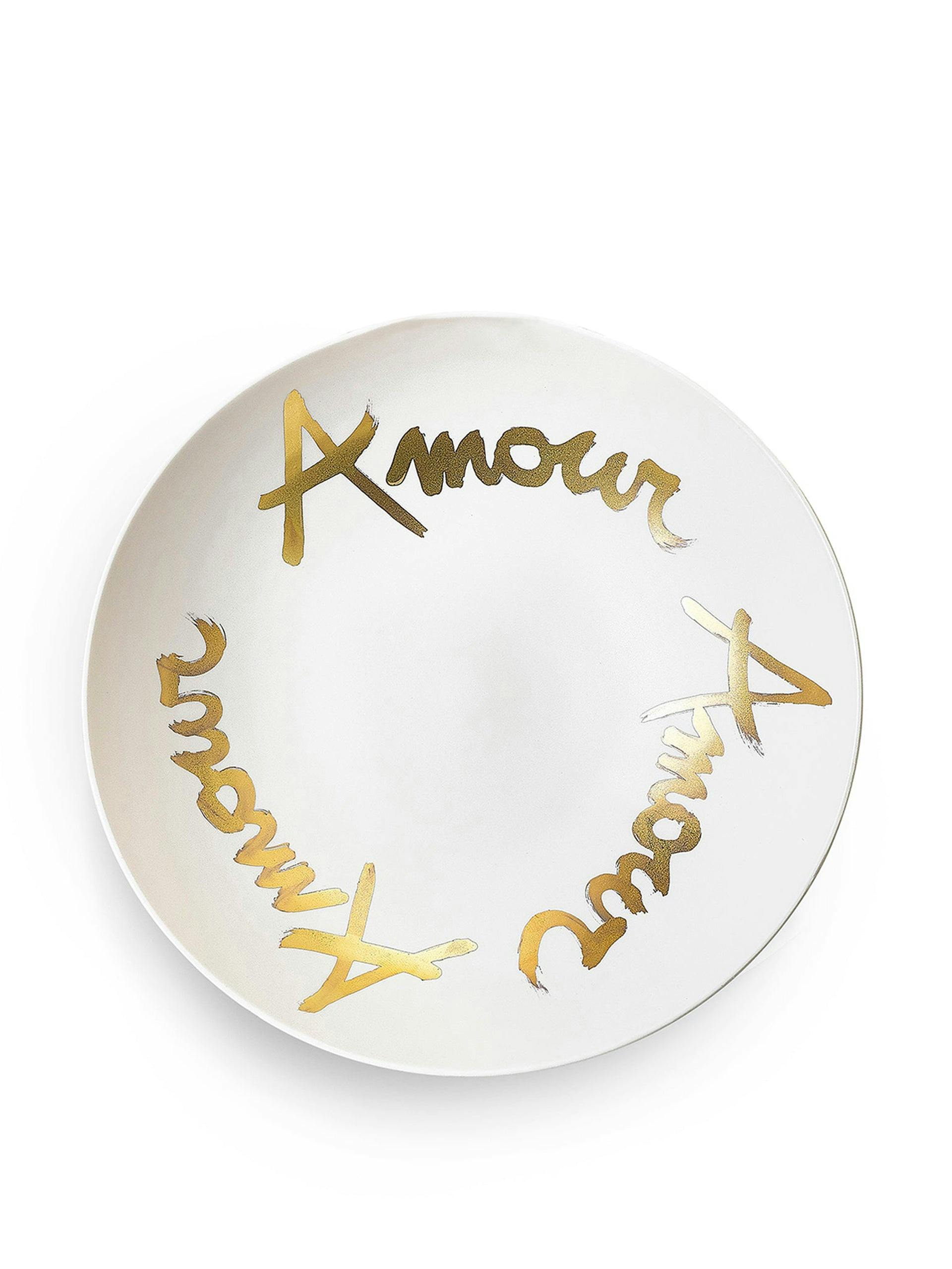 Amour Amour Amour porcelain bowl in matte gold