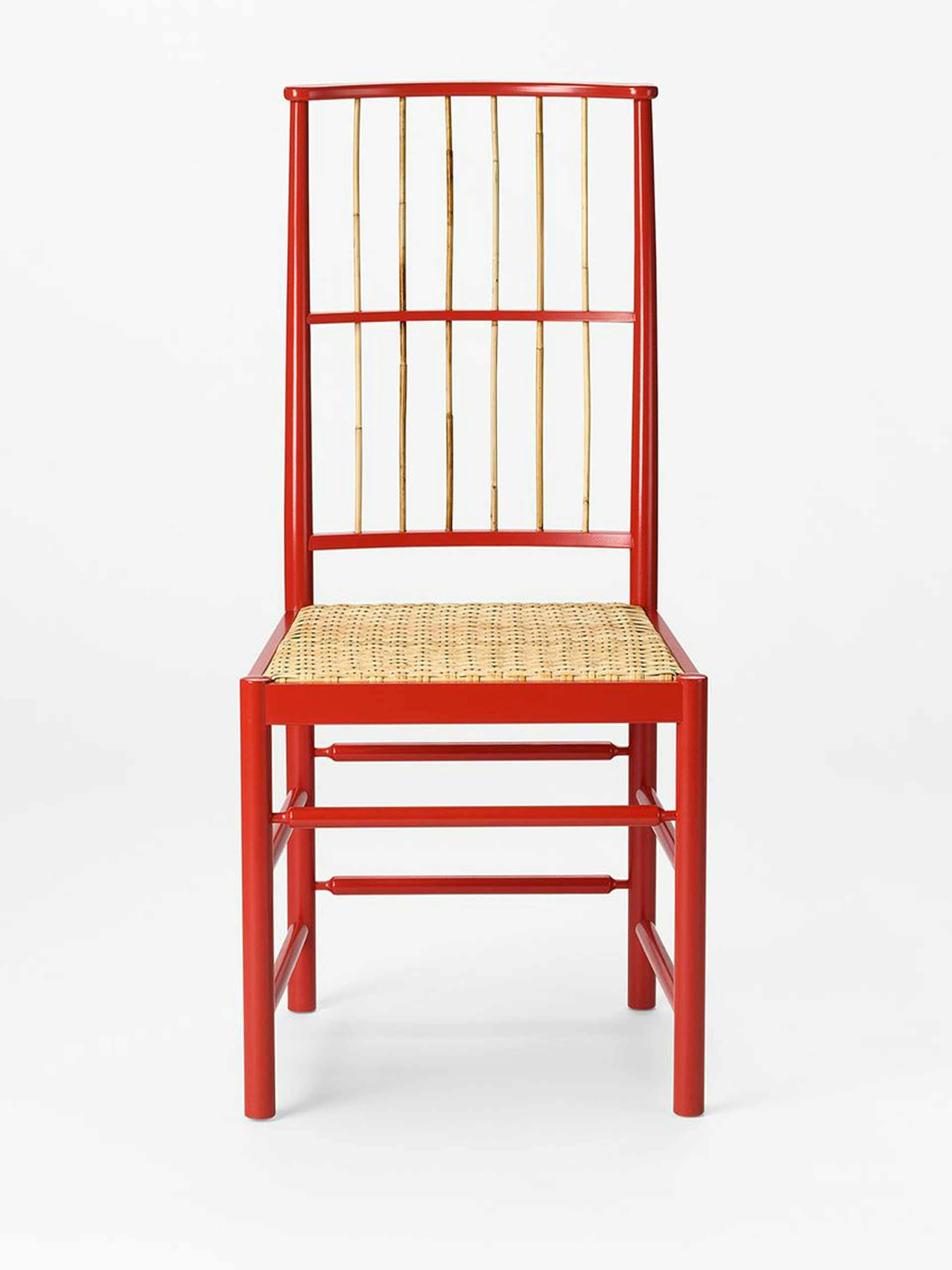 Rattan red chair