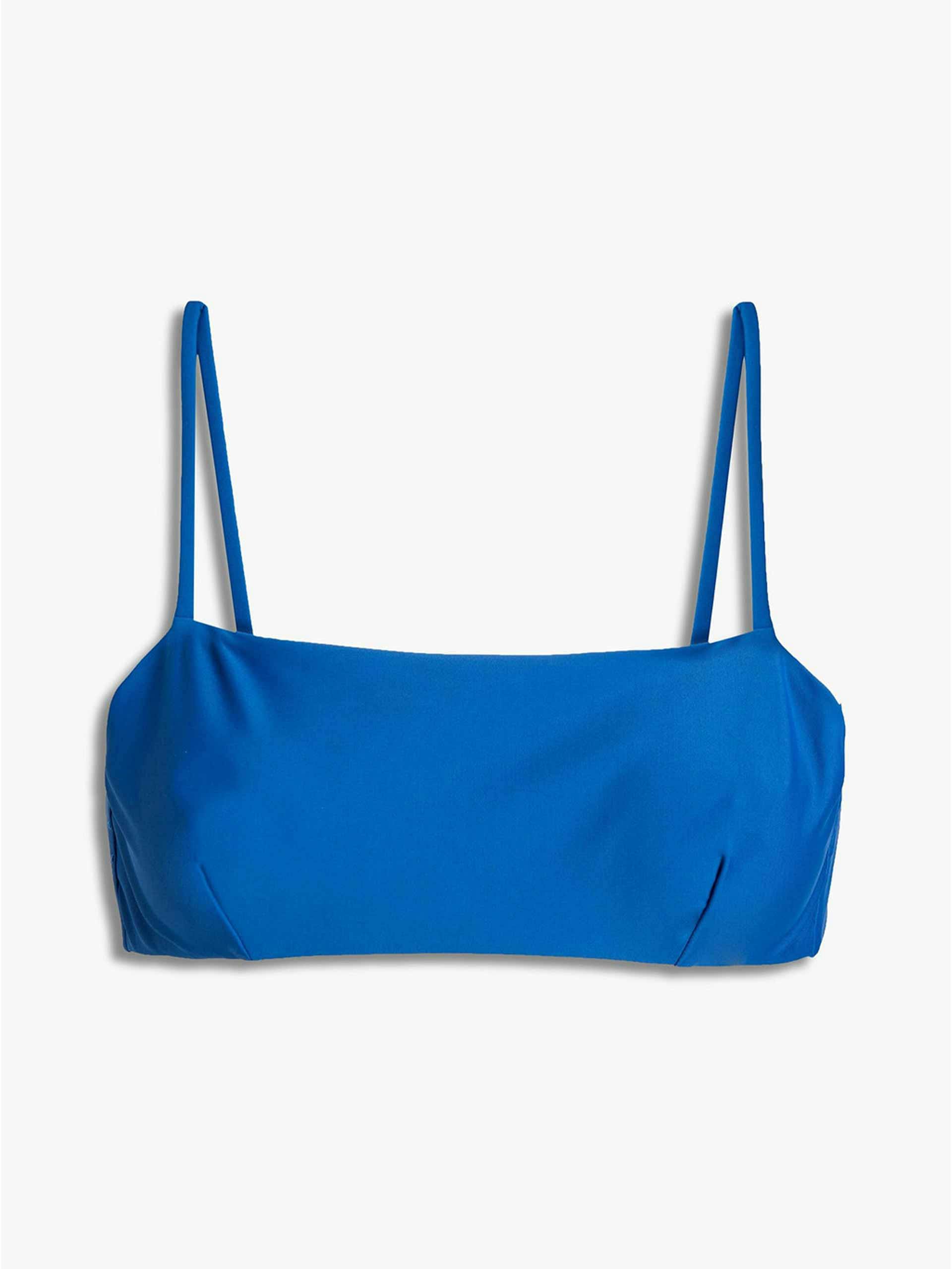 Blue bikini top