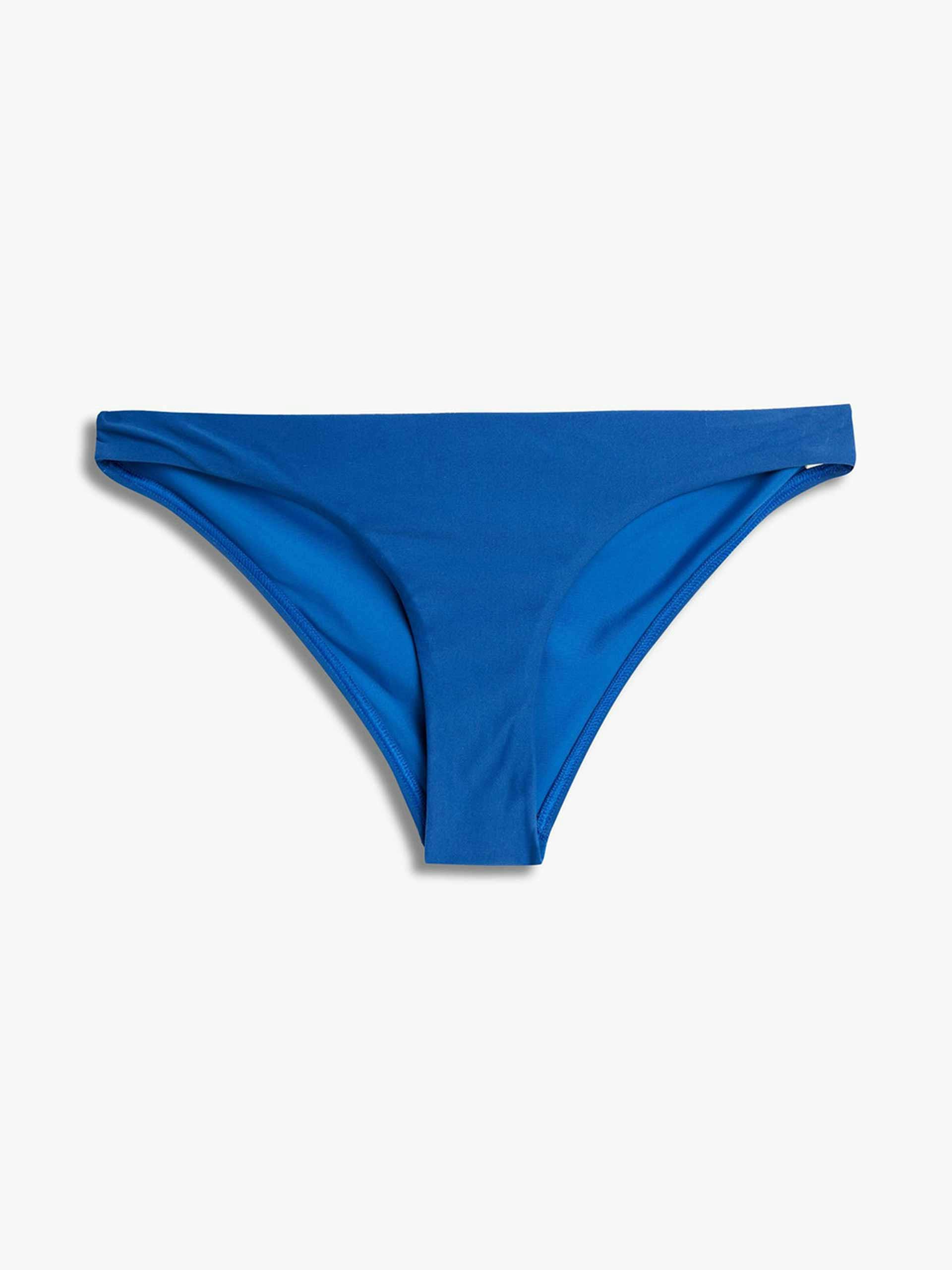 Blue low-rise bikini briefs