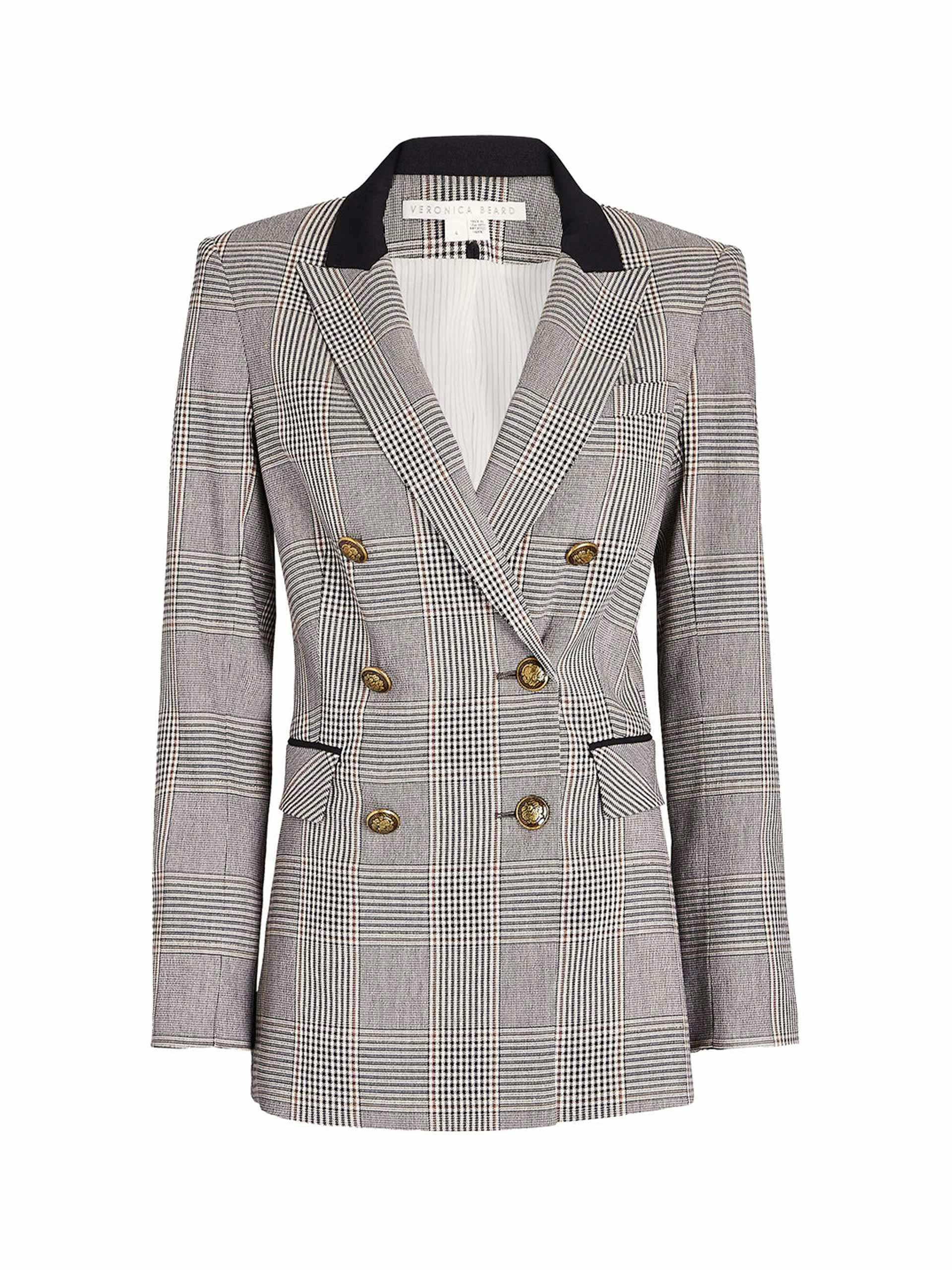 Ellette Lurex-plaid Dickey jacket