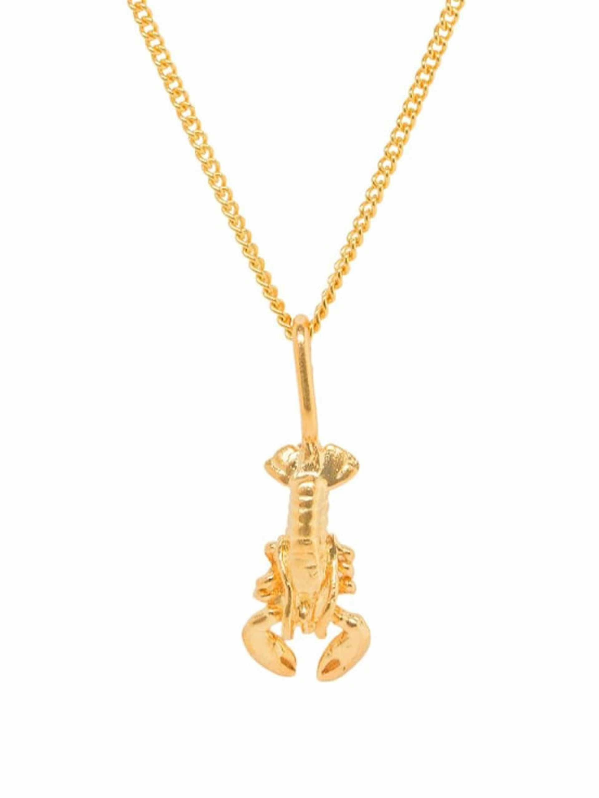 Gold plated lobster necklace
